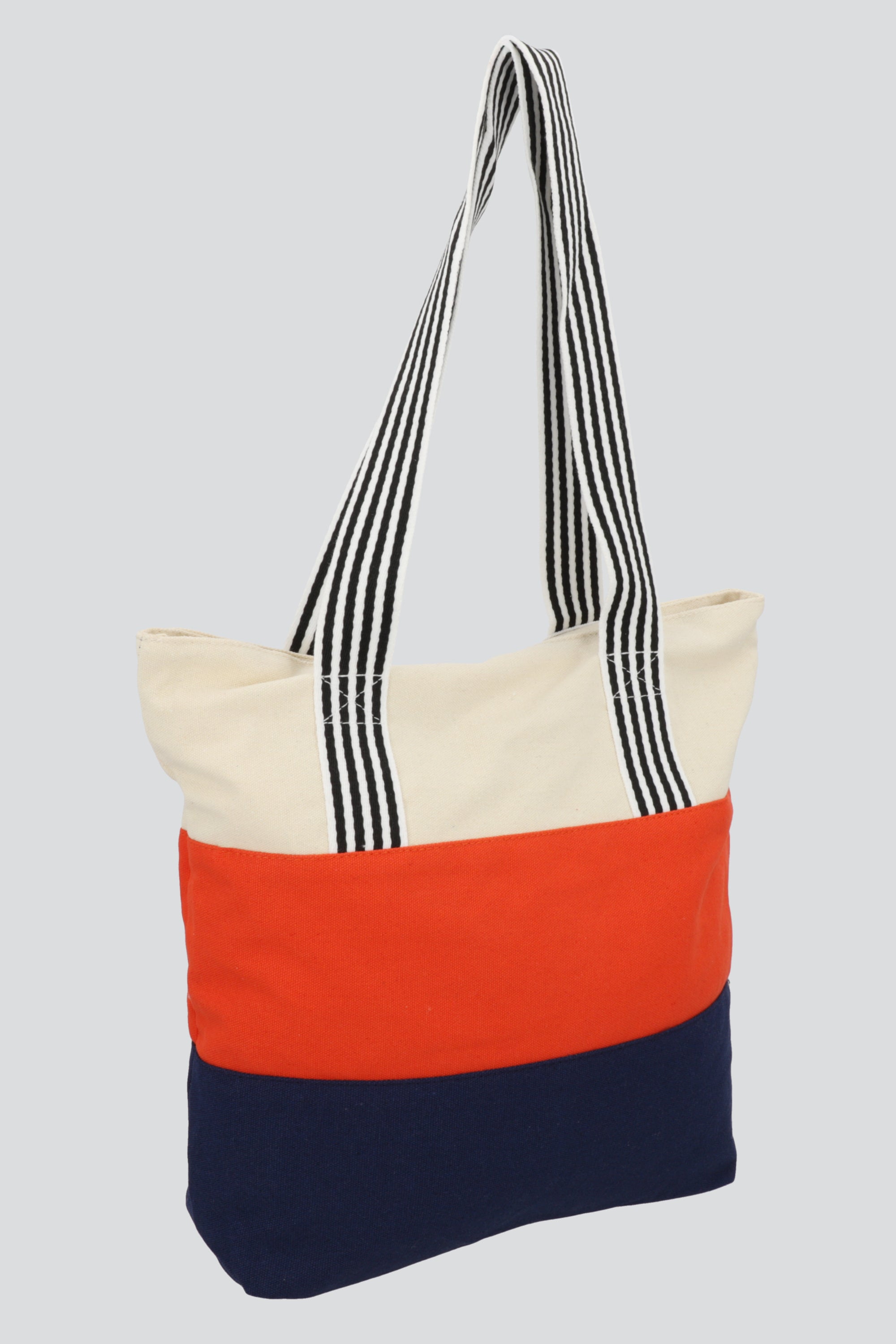 Bolsa tote tricolor NARANJA