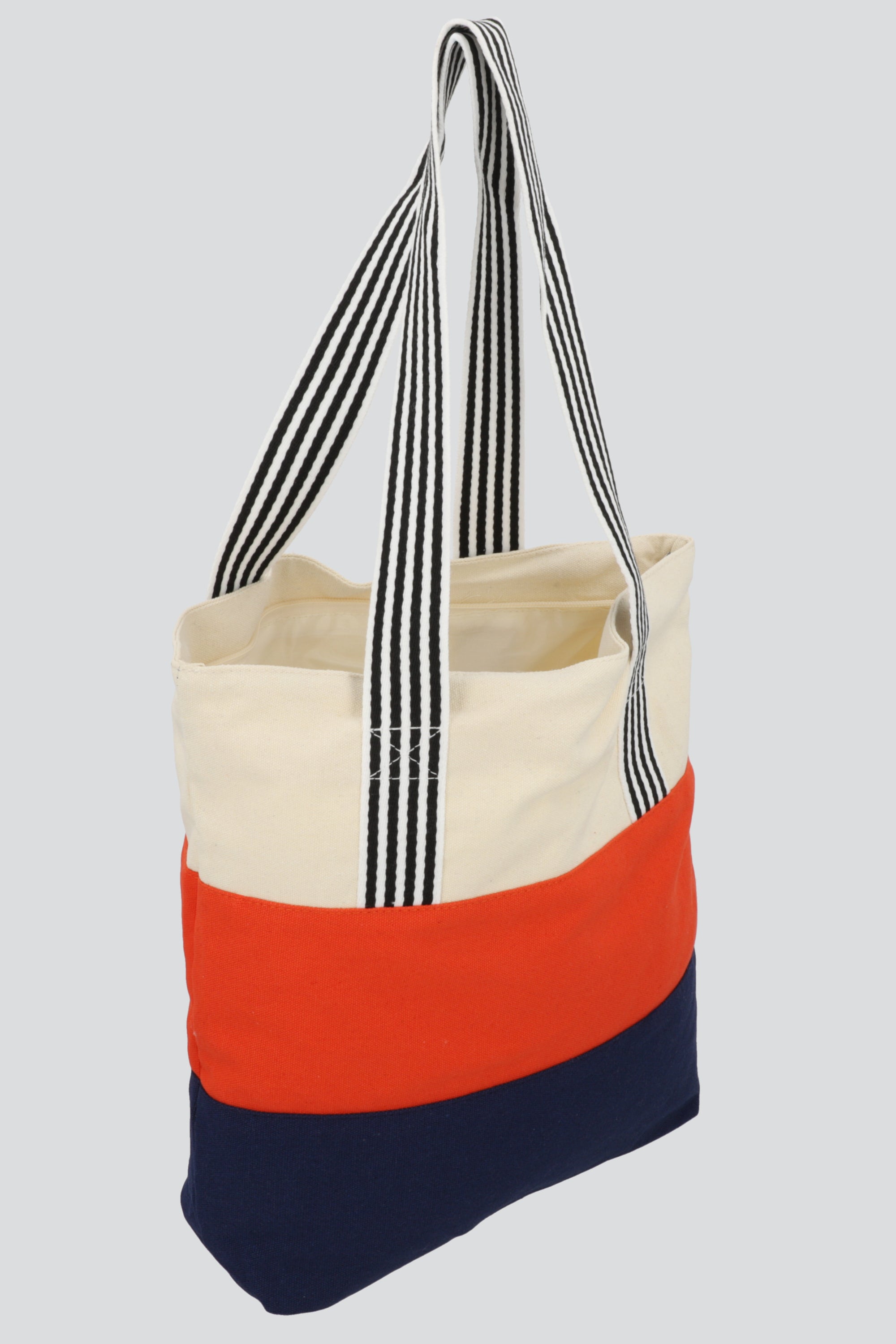 Bolsa tote tricolor NARANJA
