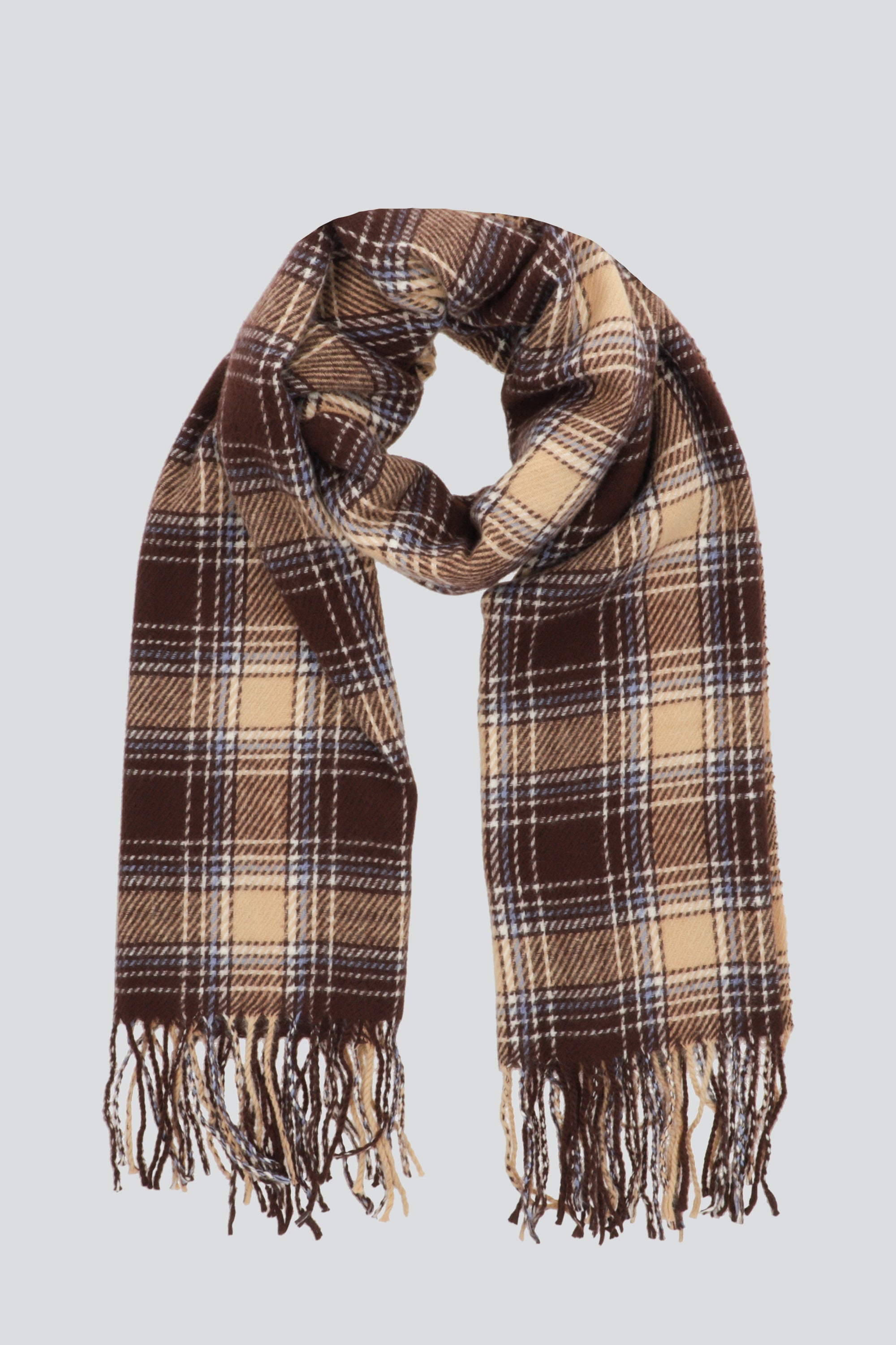 Bufanda cuadros linea CAFE