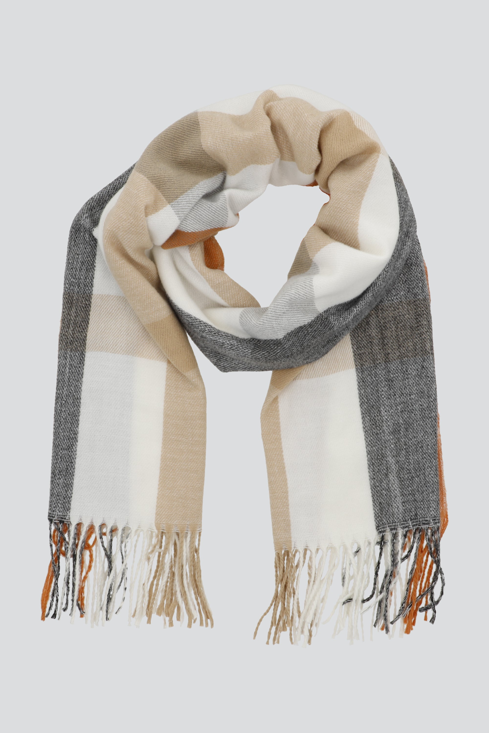 Bufanda mega cuadros BEIGE