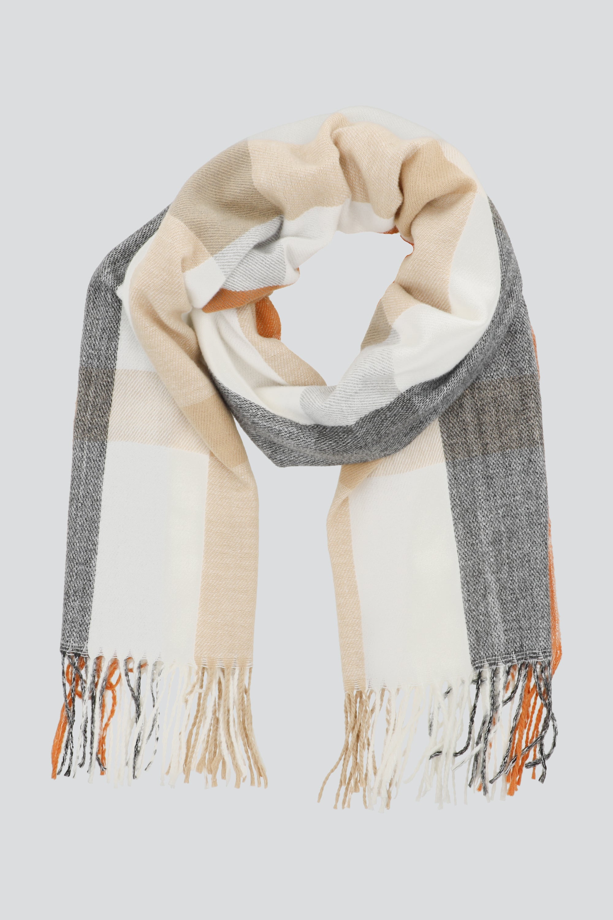 Bufanda mega cuadros BEIGE