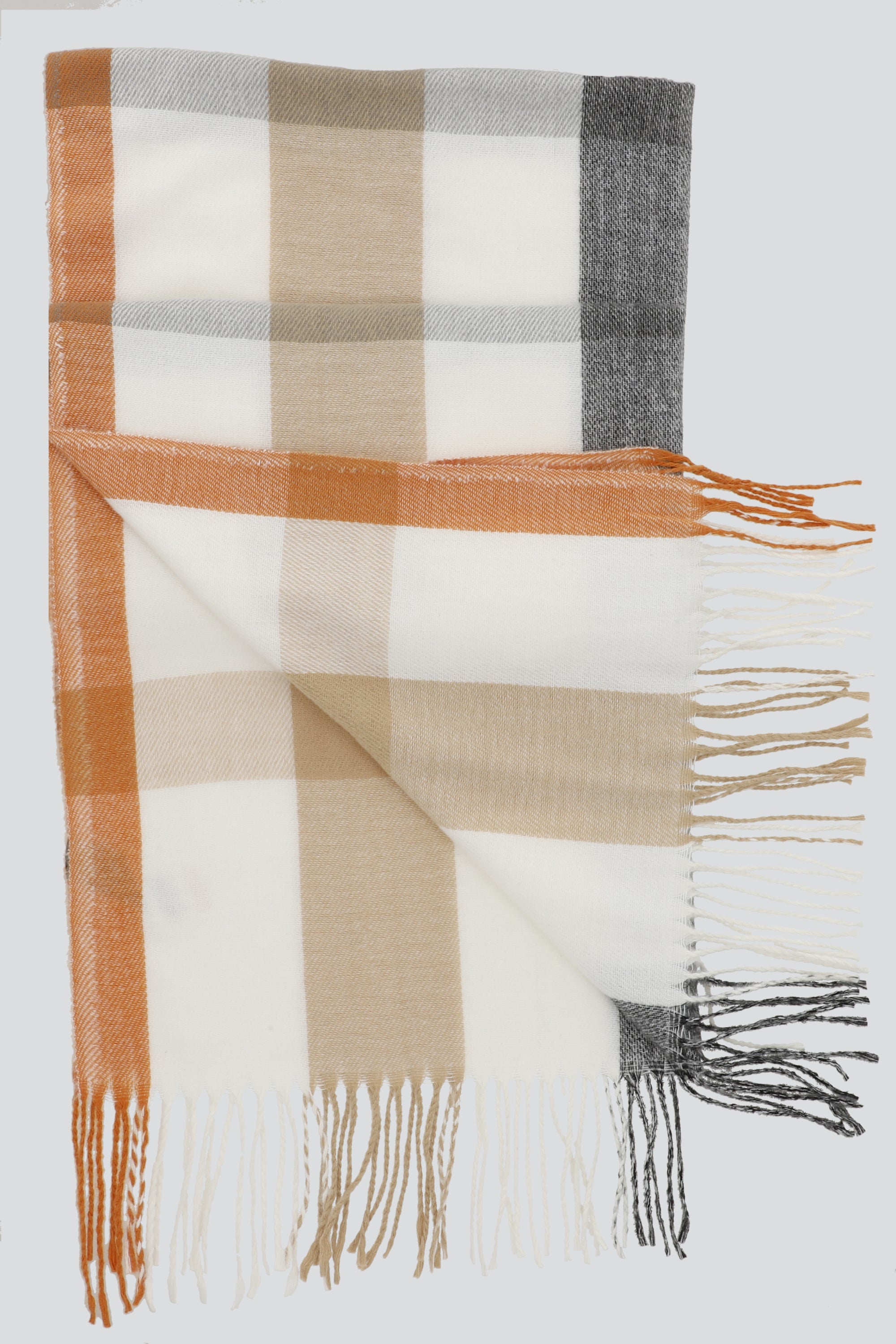 Bufanda mega cuadros BEIGE