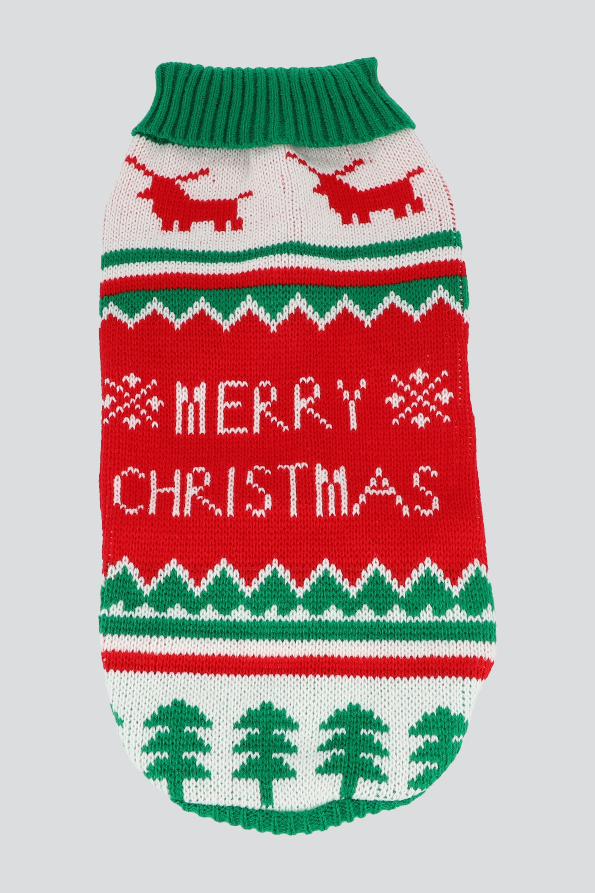 Sueter mascota merry christmas VERDE