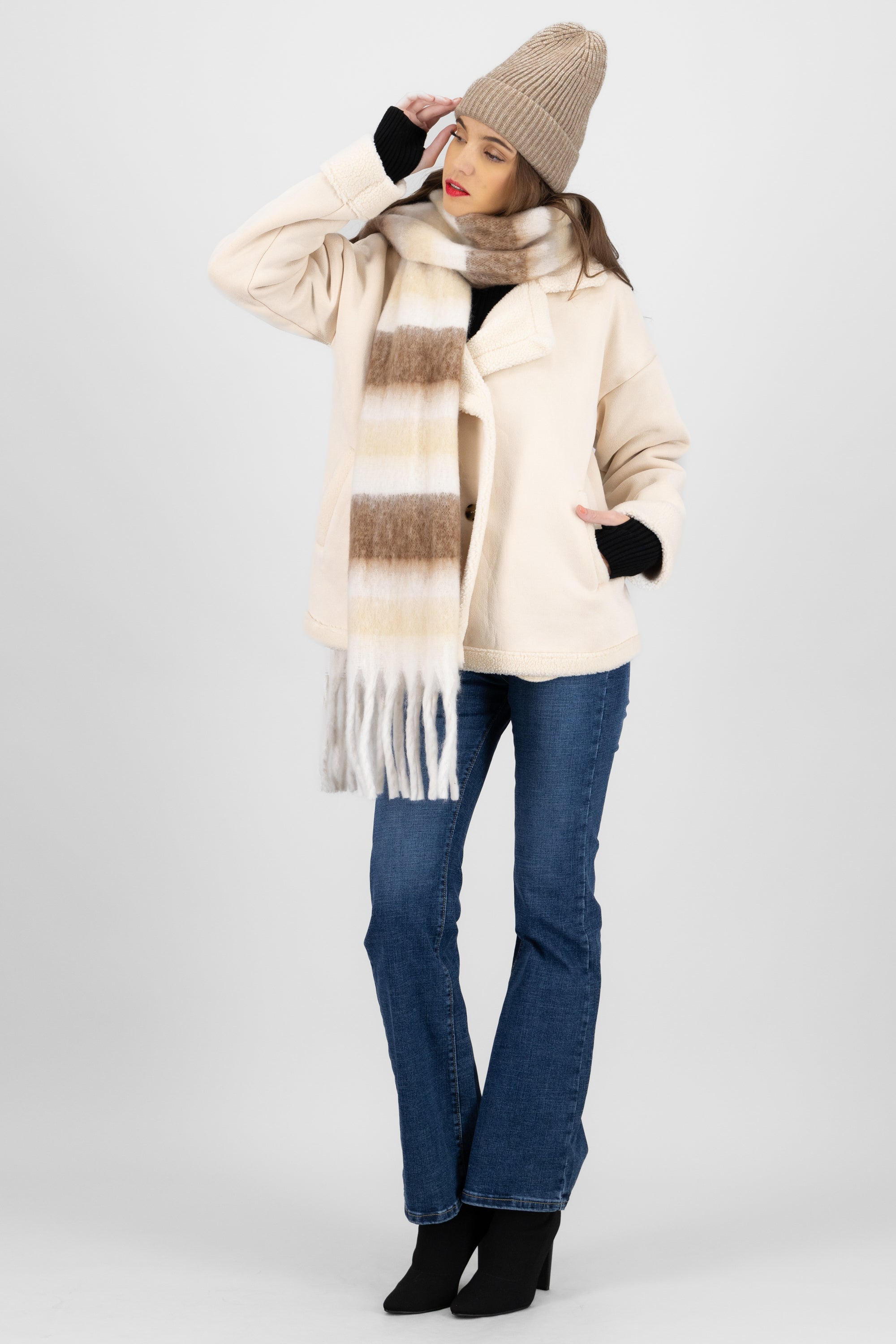 Beanie sencillo jaspe CAFE