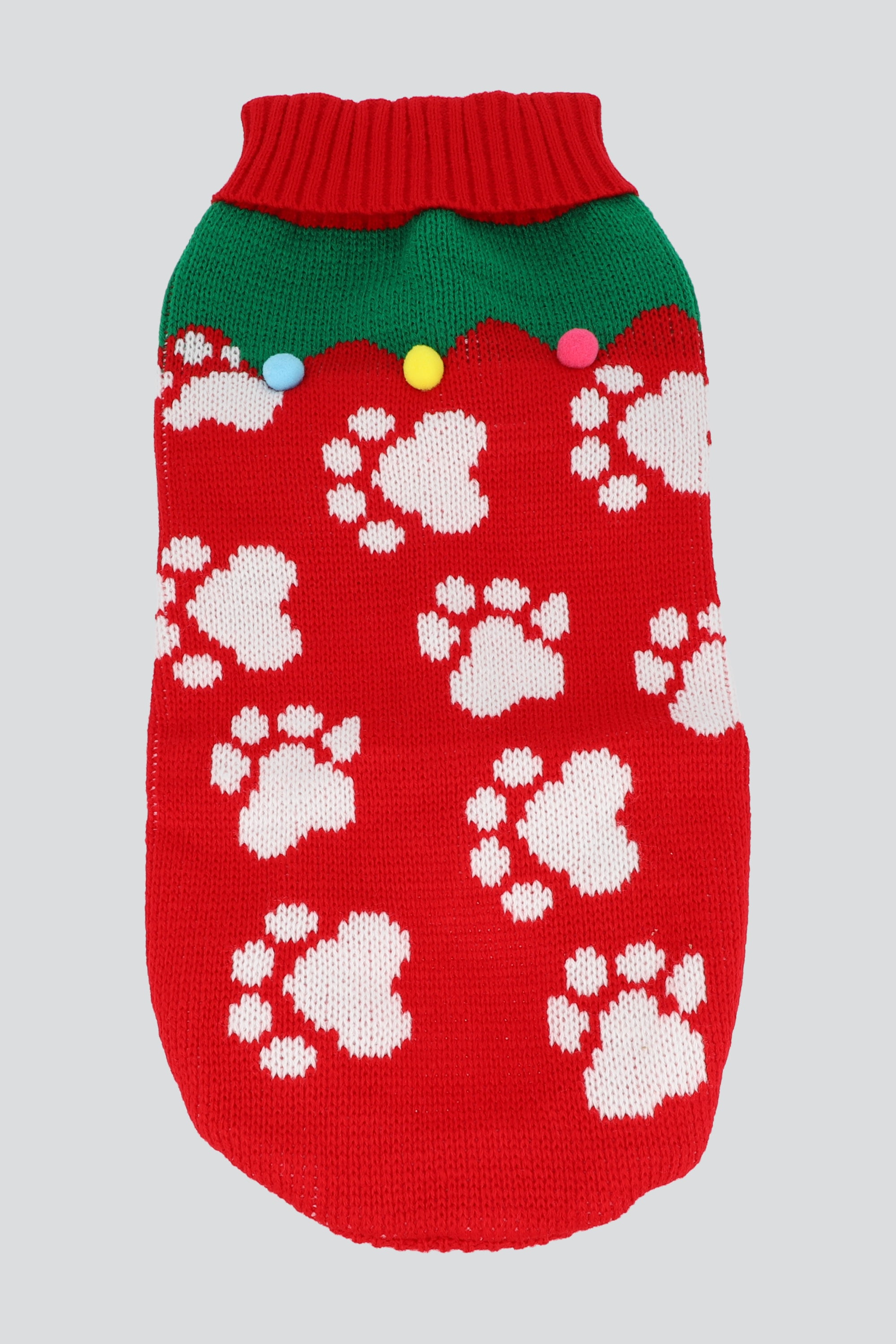 Sueter mascota huellitas ROJO