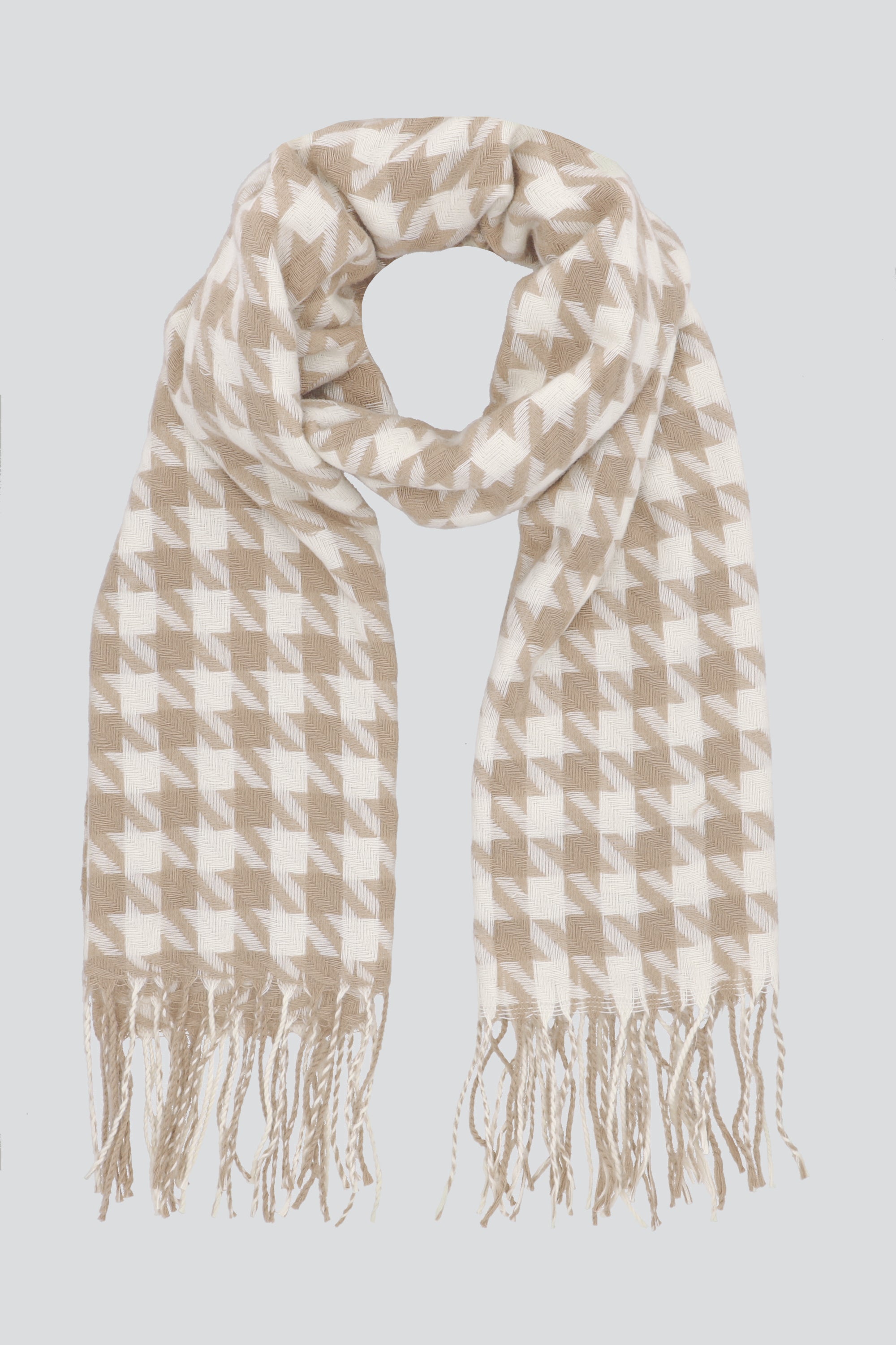 Bufanda pata de gallo BEIGE