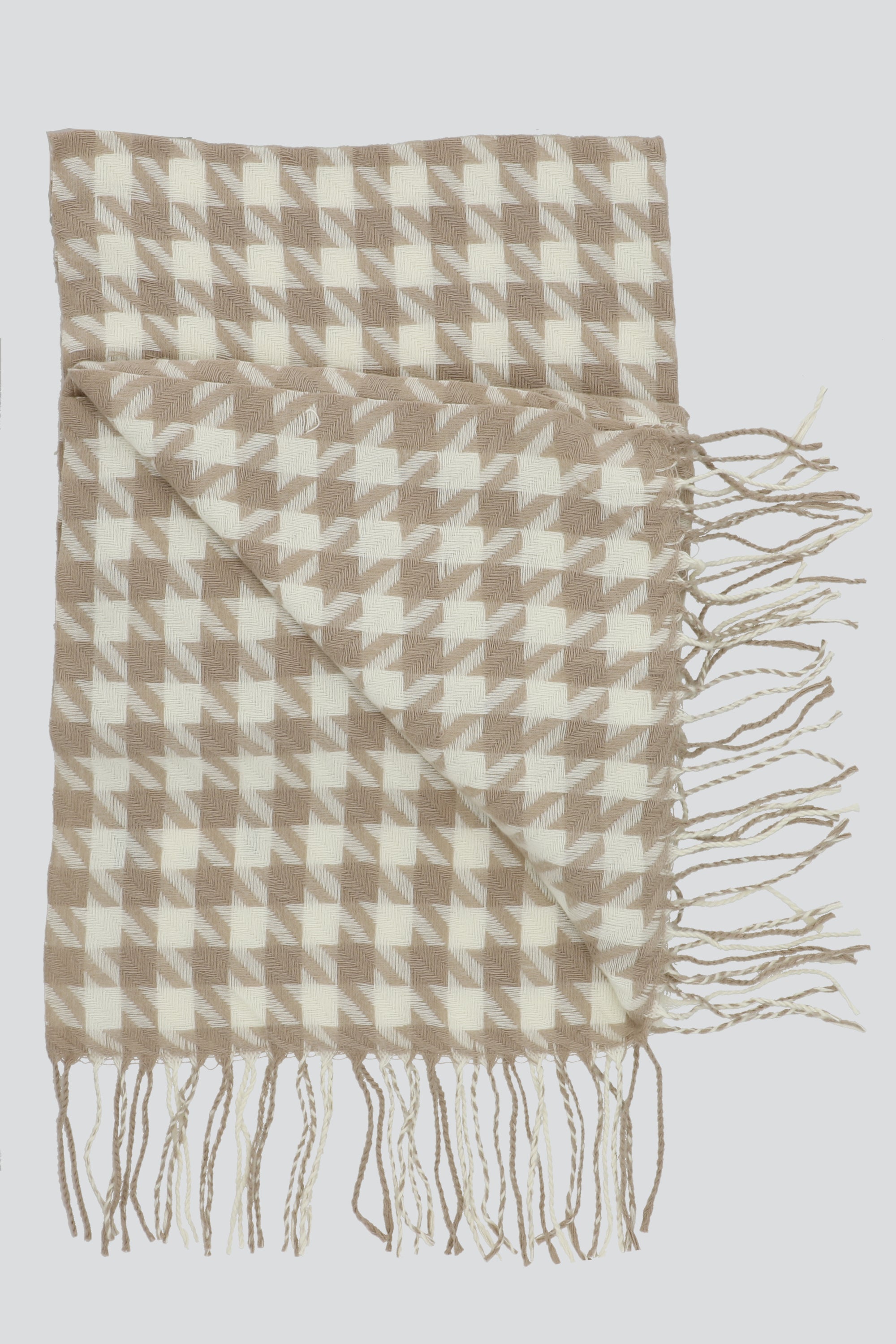 Bufanda pata de gallo BEIGE