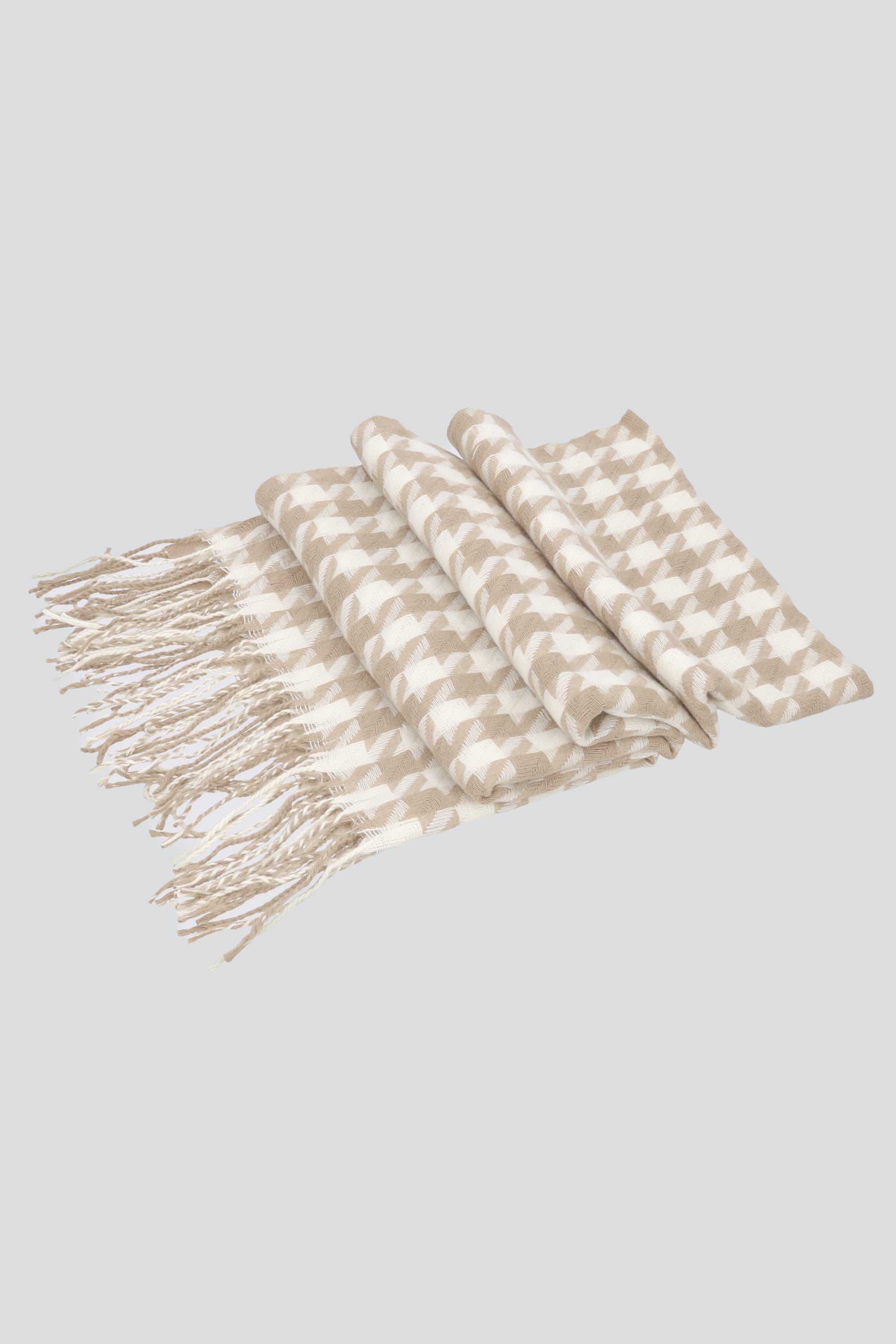 Bufanda pata de gallo BEIGE