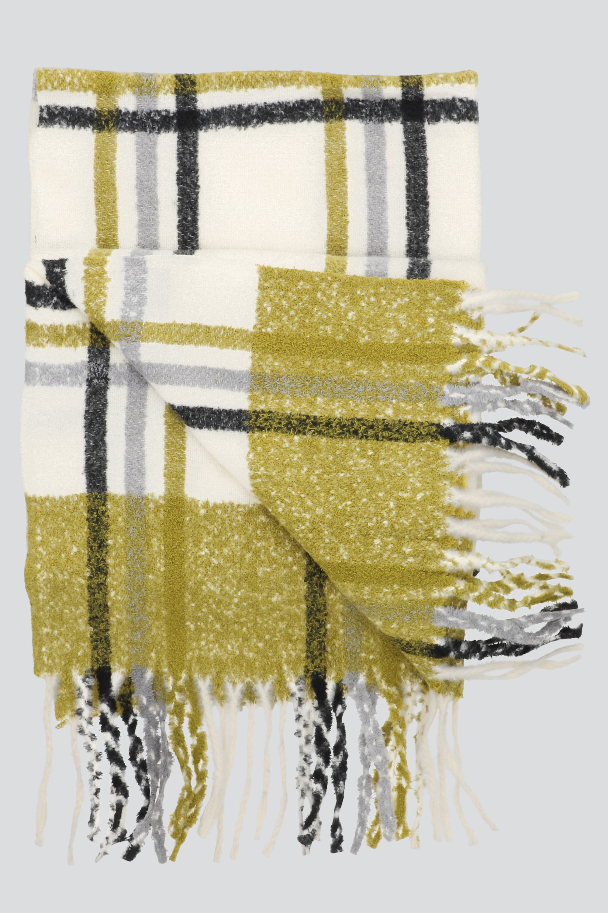 Bufanda cenefa cuadros VERDE