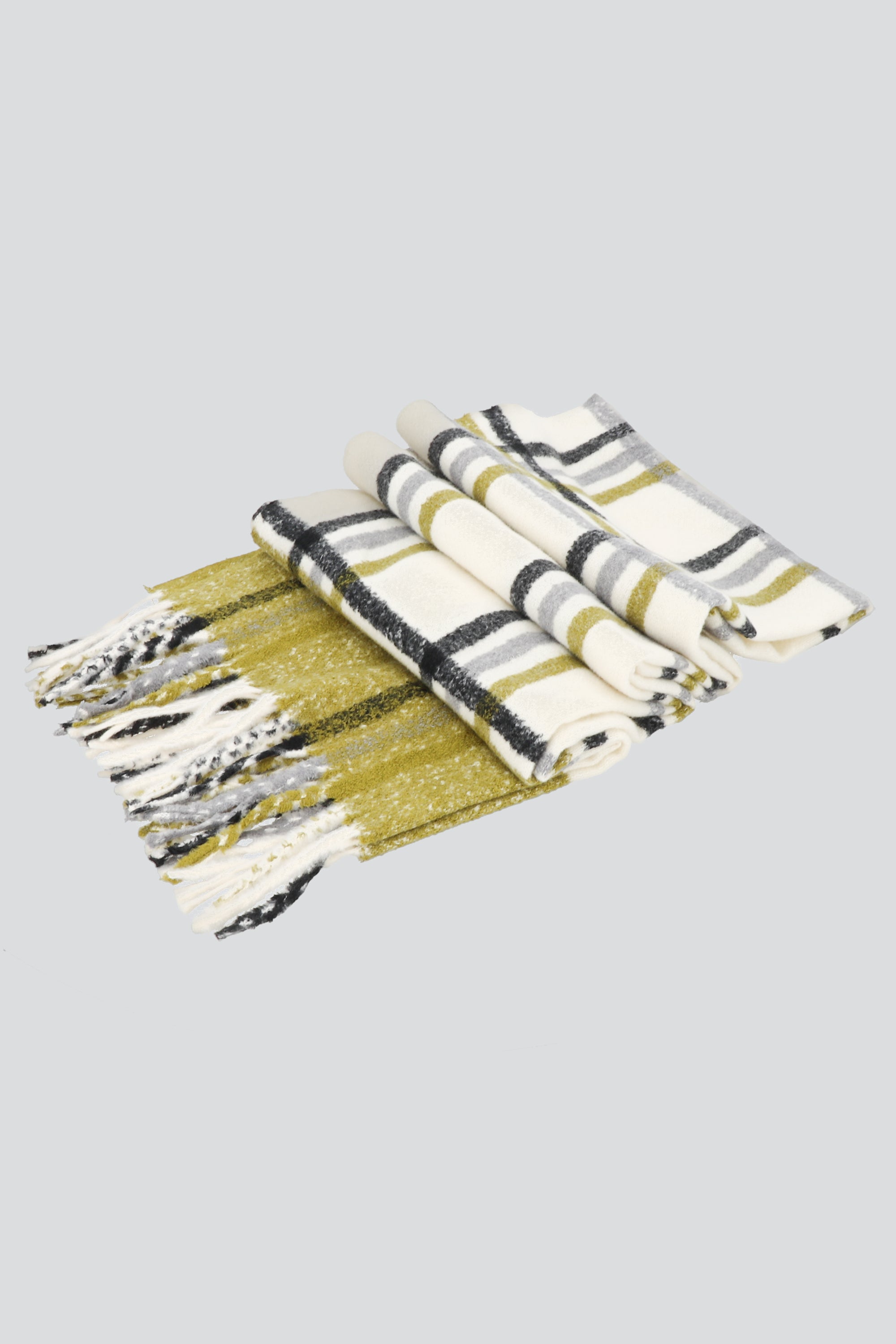 Bufanda cenefa cuadros VERDE