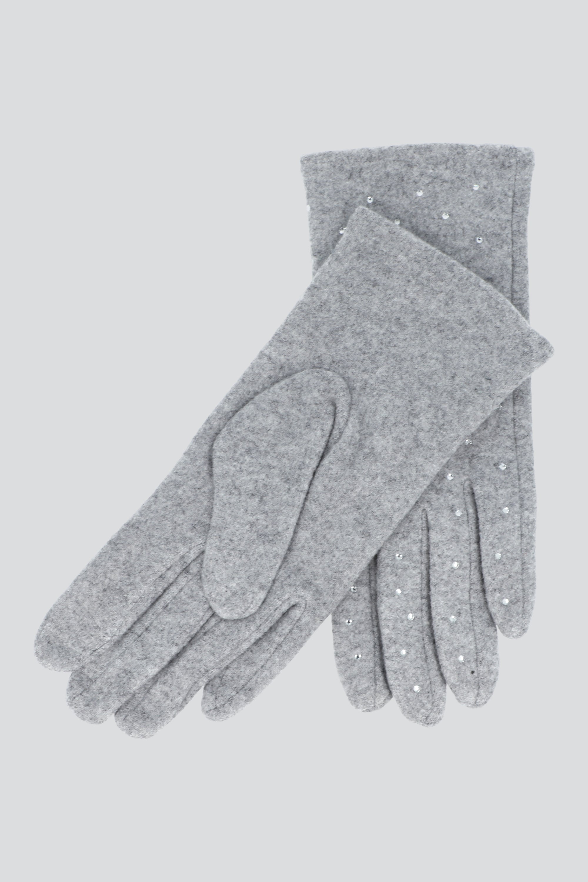 Guantes brillos detalle GRIS