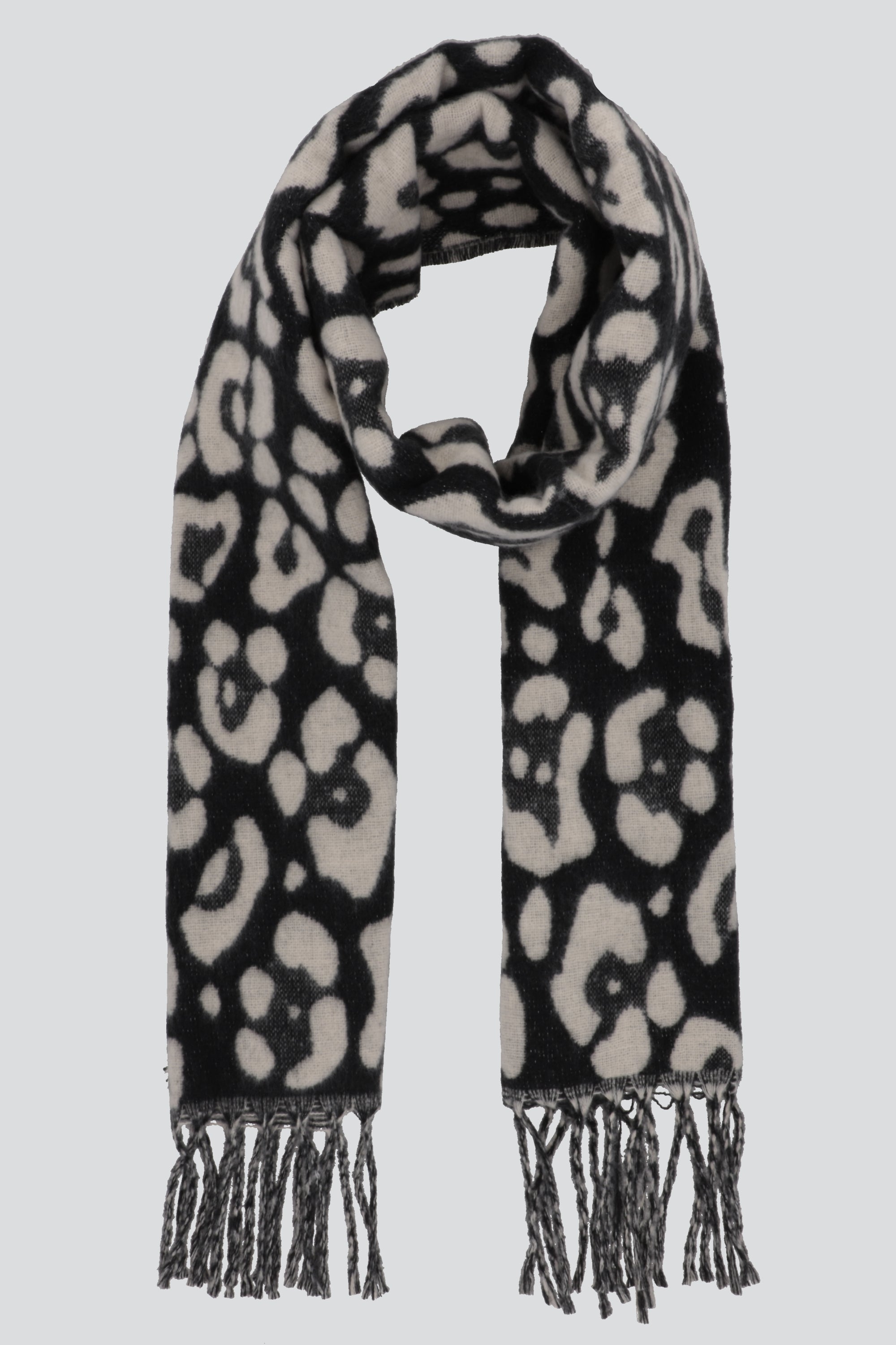Bufanda animal print NEGRO