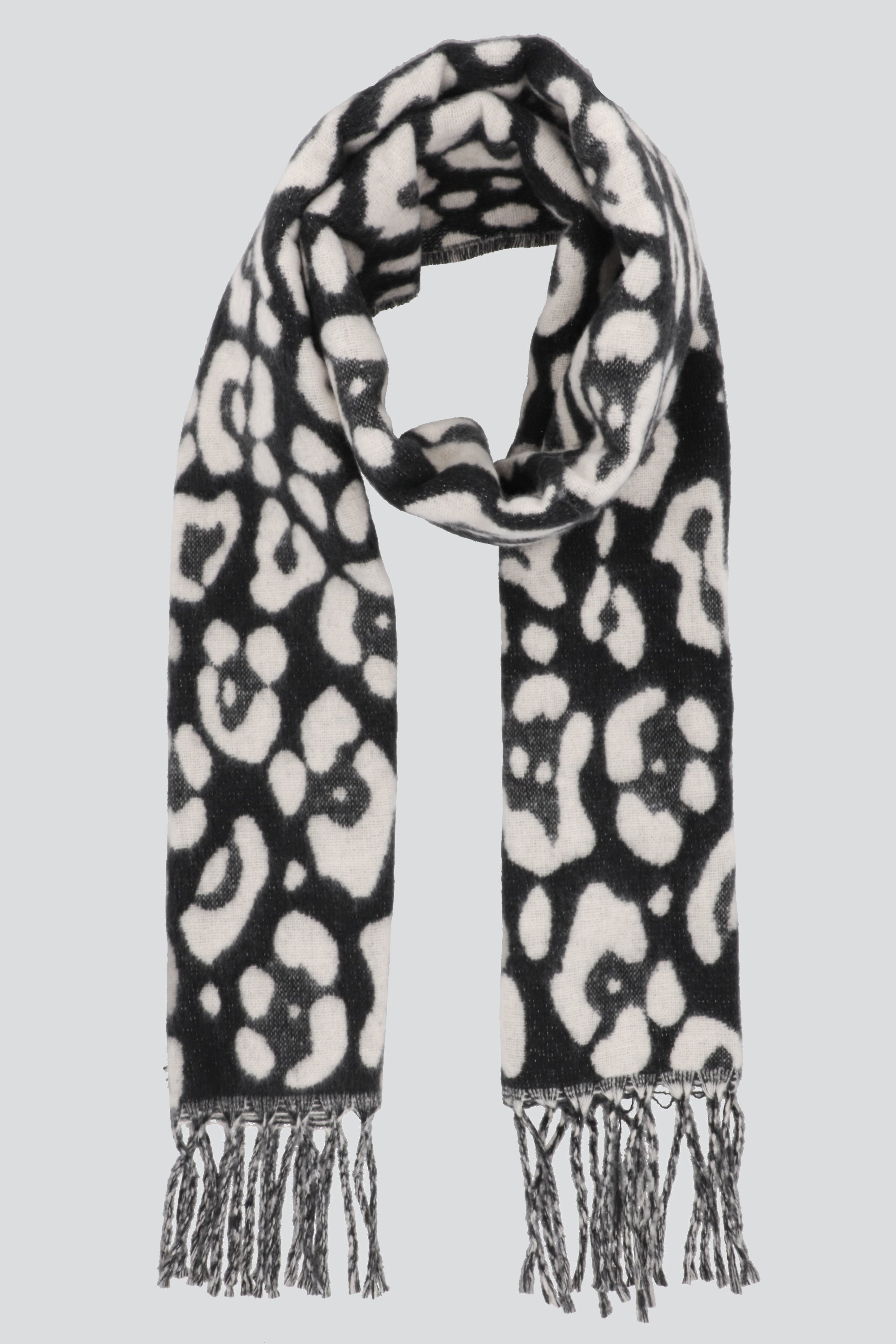 Bufanda animal print NEGRO