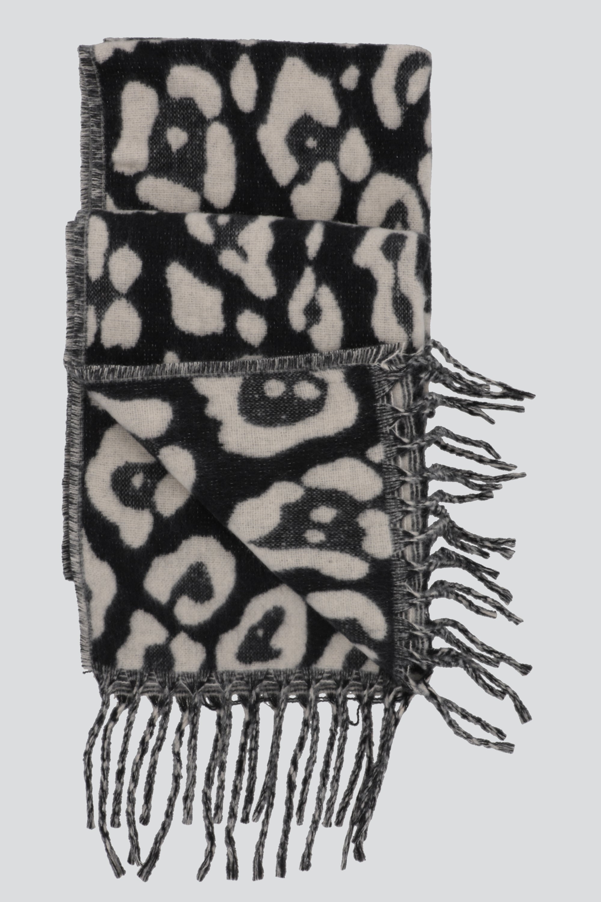 Bufanda animal print NEGRO