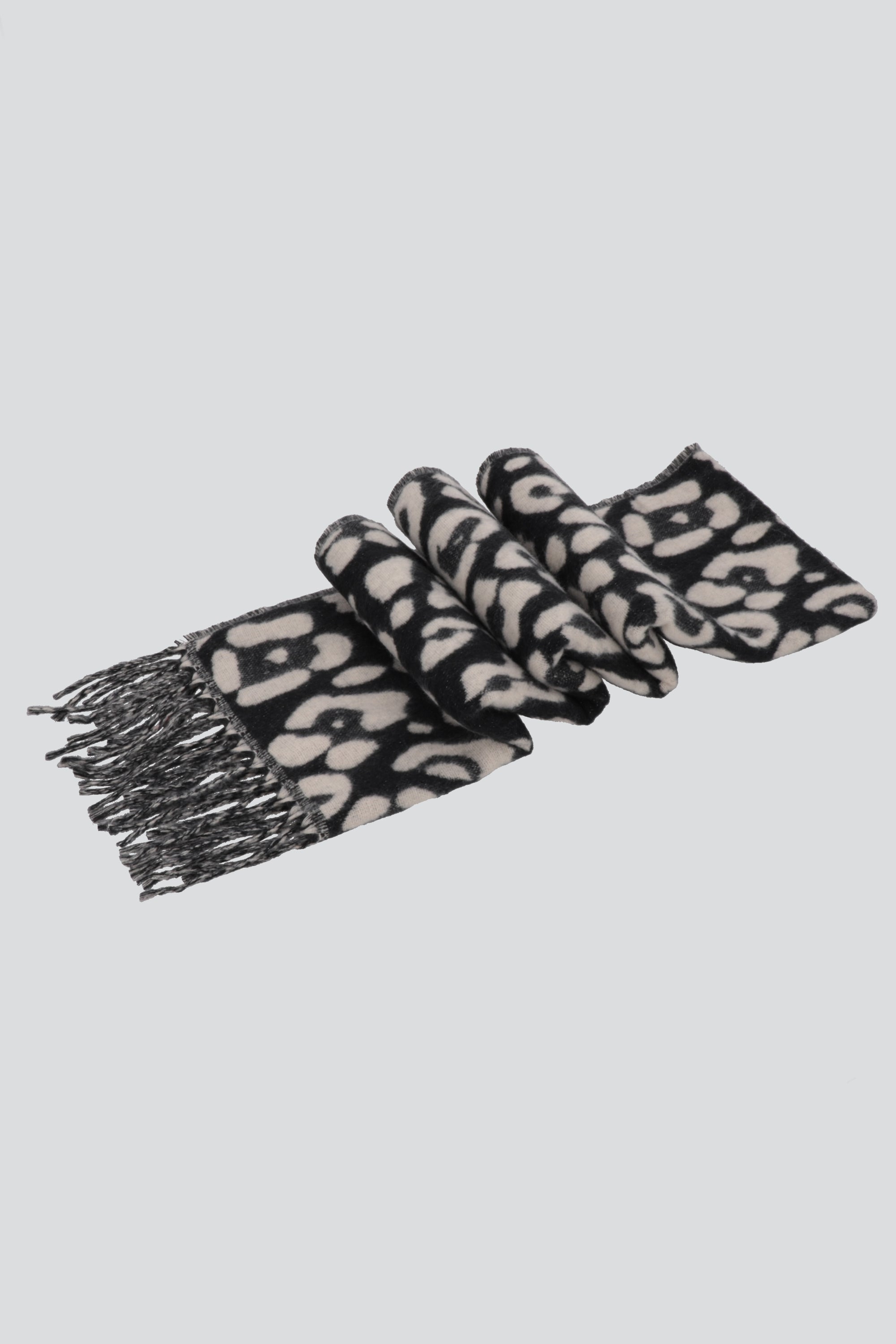 Bufanda animal print NEGRO