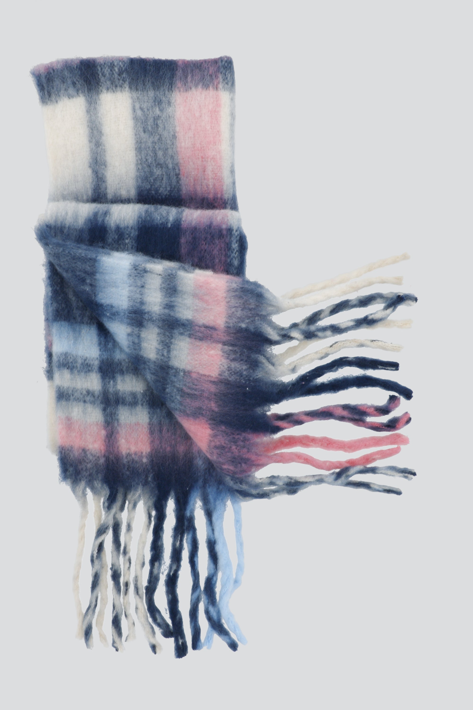 Bufanda cuadros colores frios MARINO