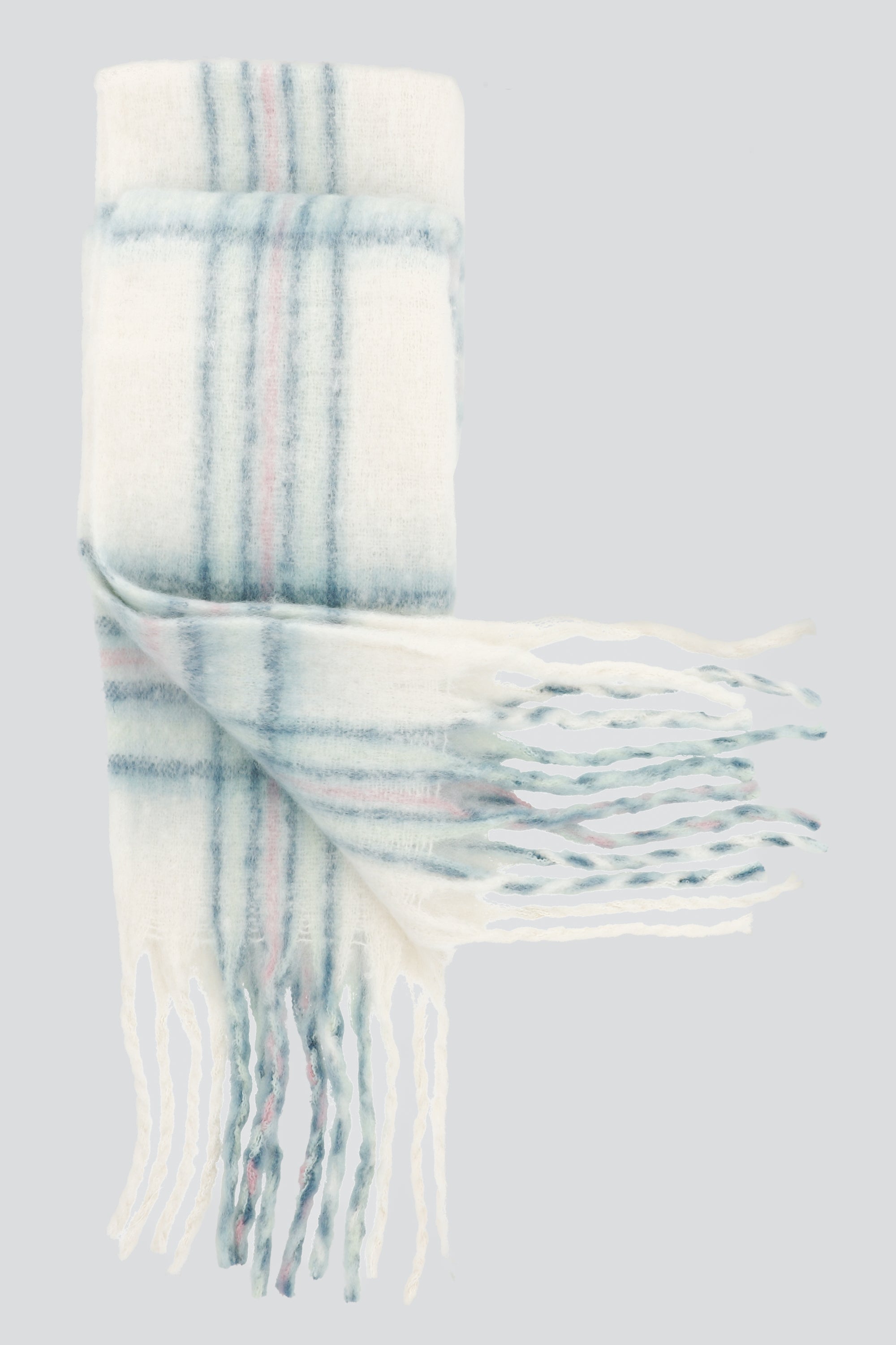 Bufanda cuadros colores frios VERDE