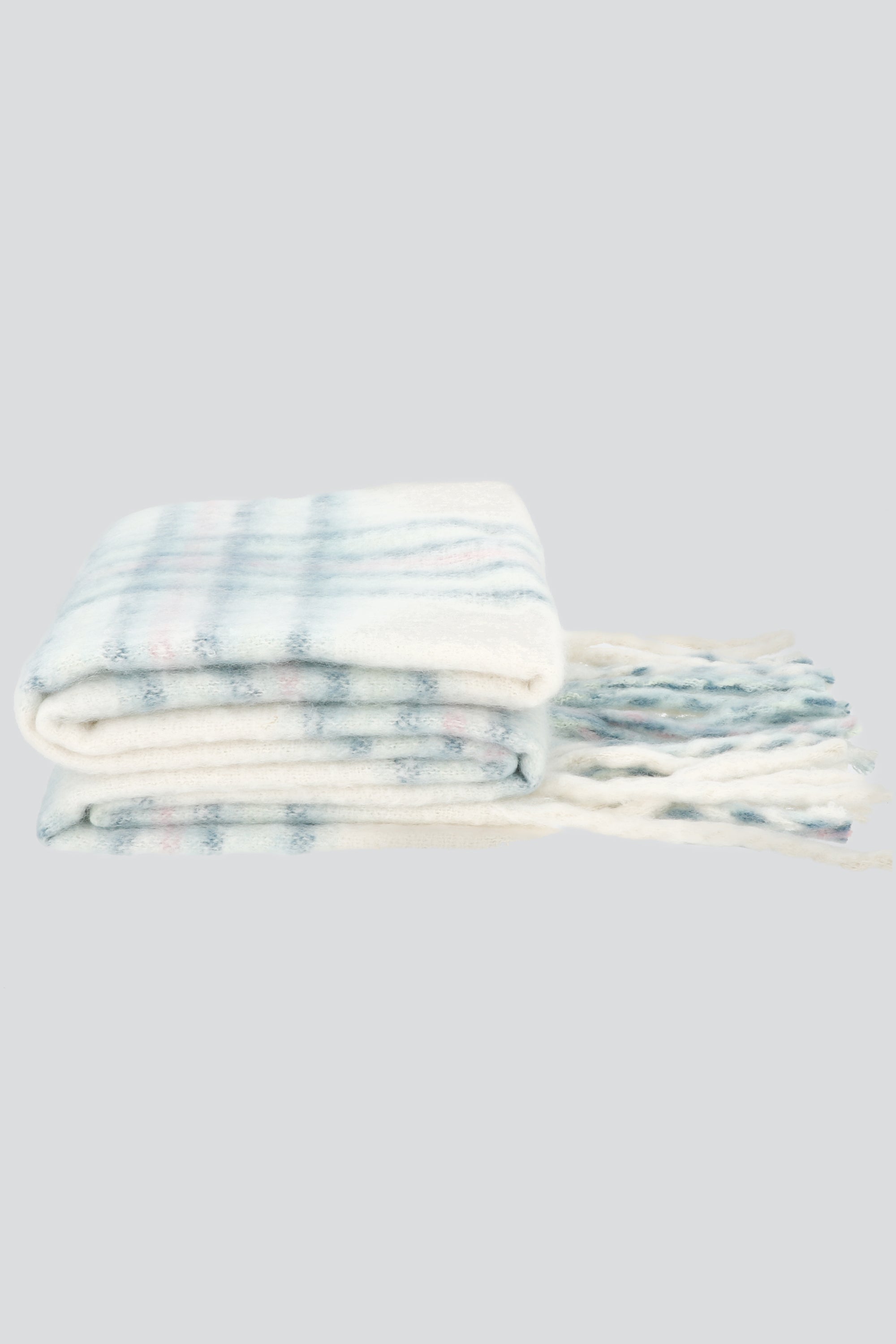 Bufanda cuadros colores frios VERDE