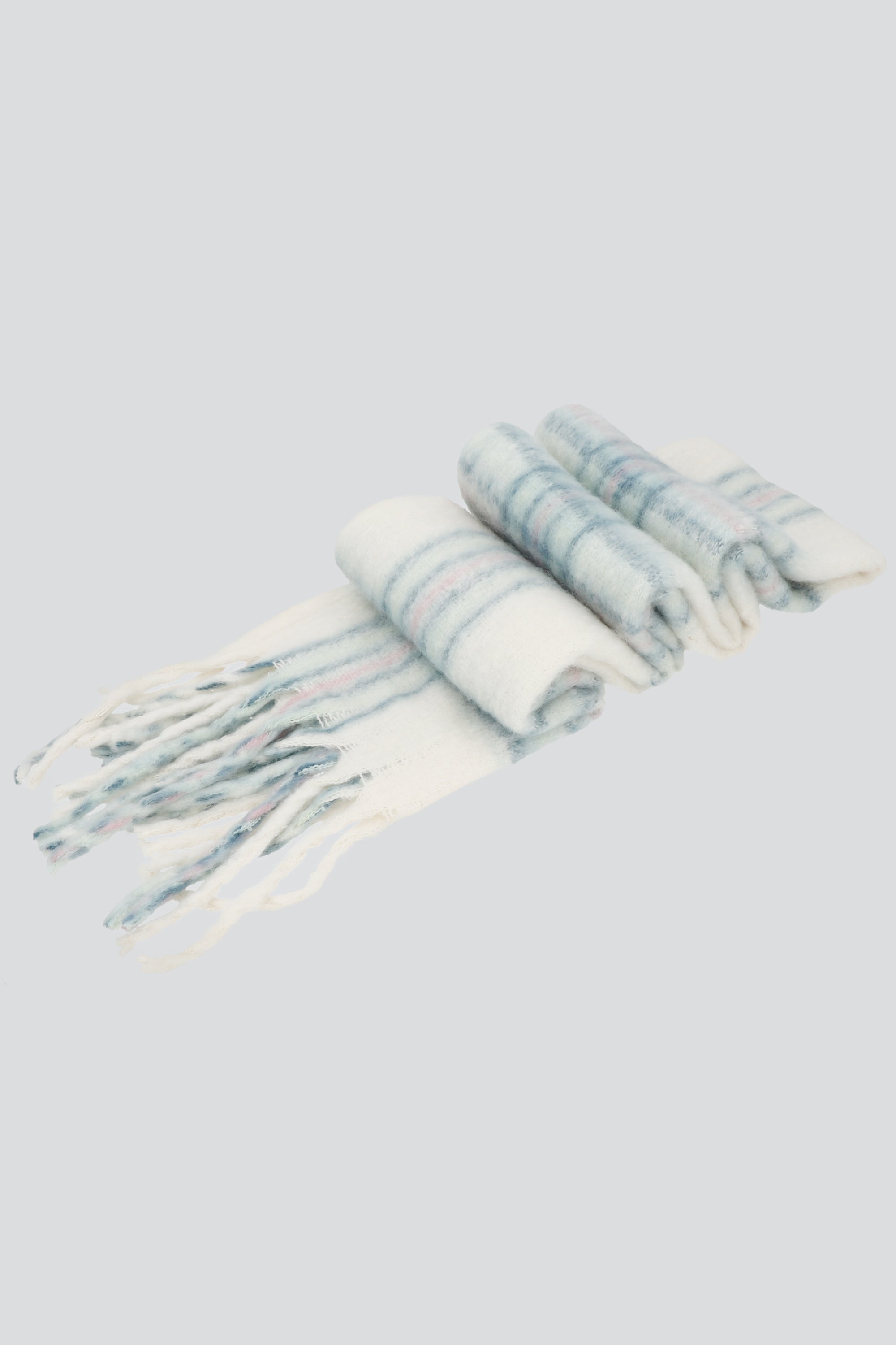 Bufanda cuadros colores frios VERDE