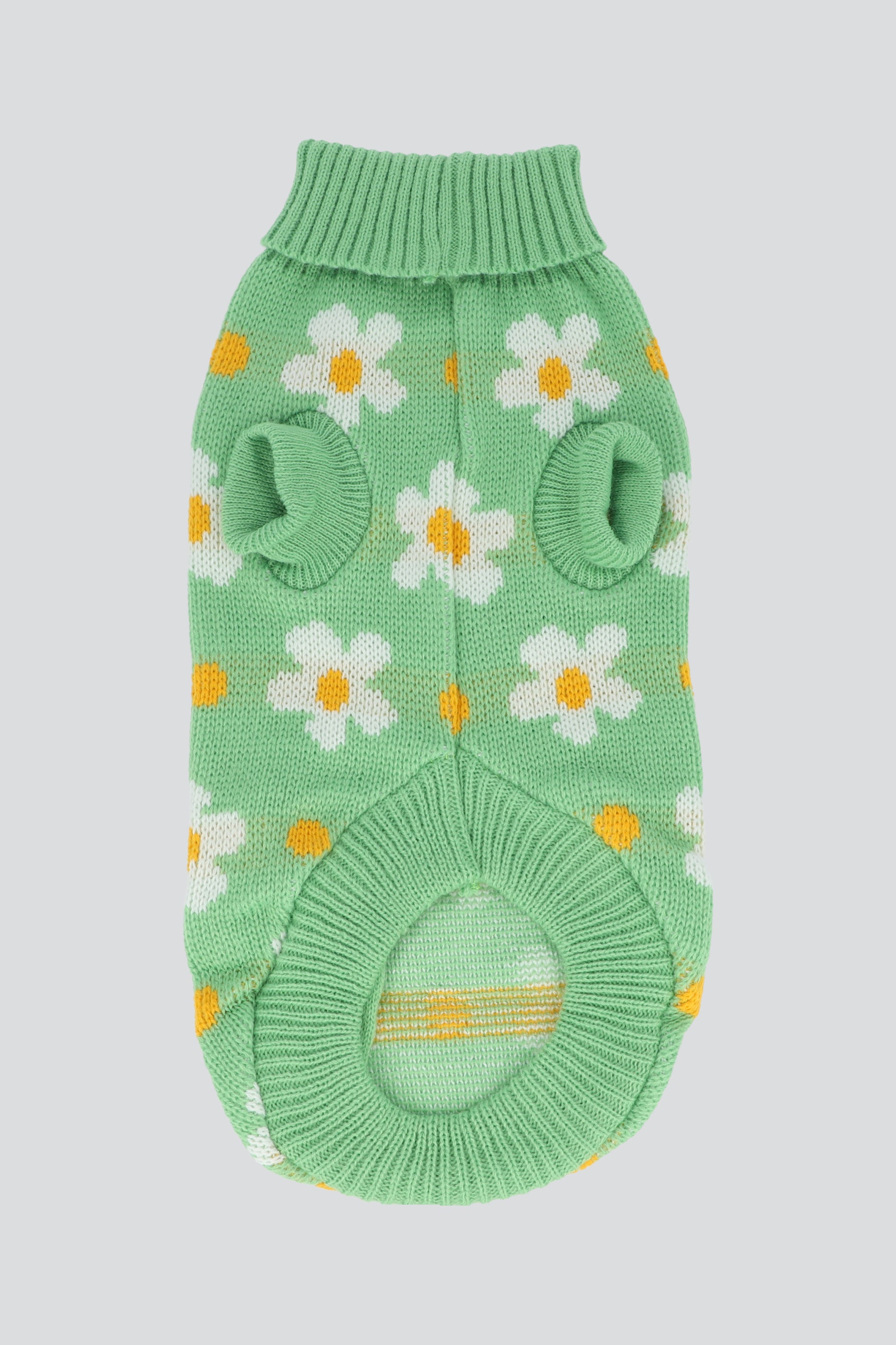 Sueter mascota flores VERDE