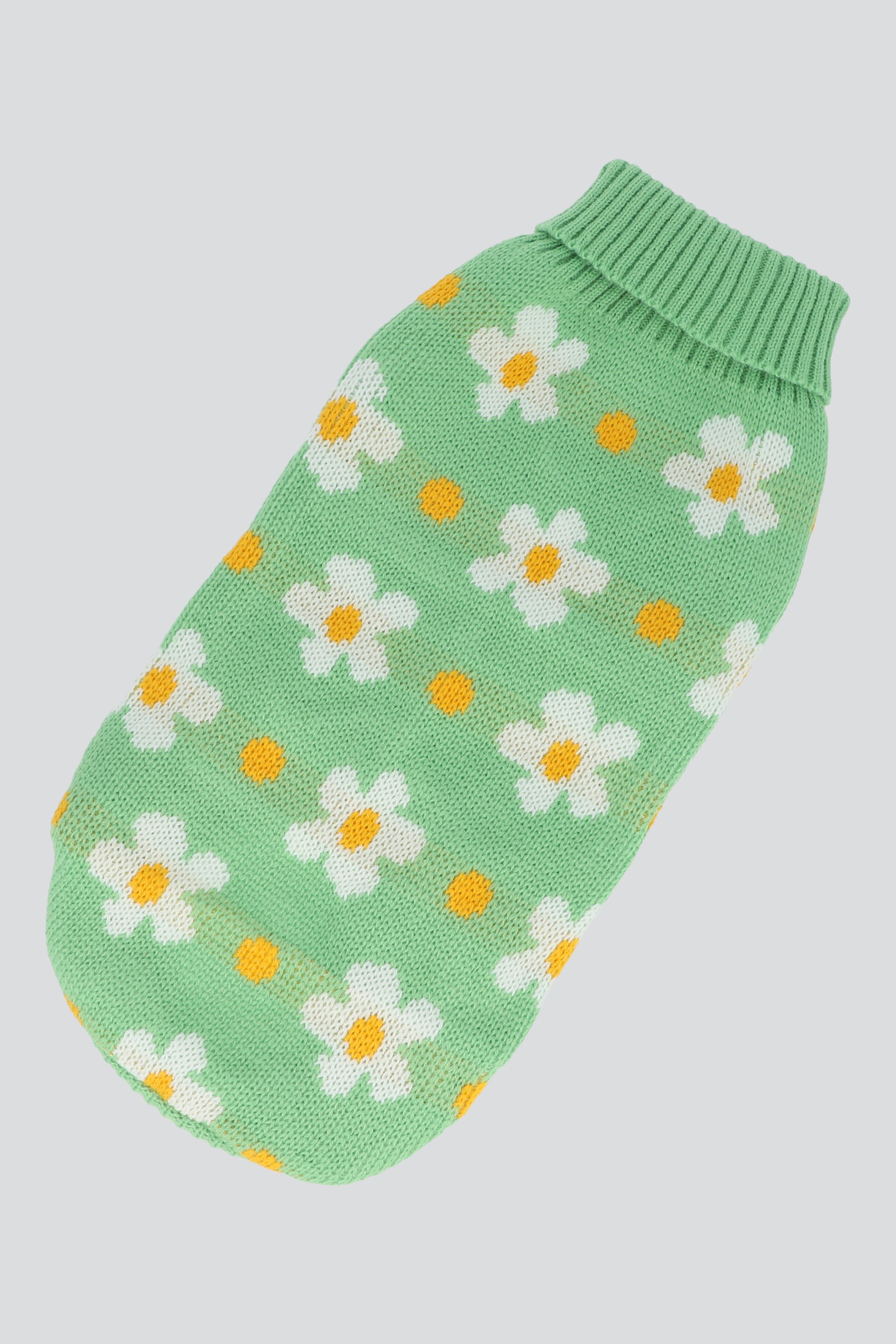 Sueter mascota flores VERDE