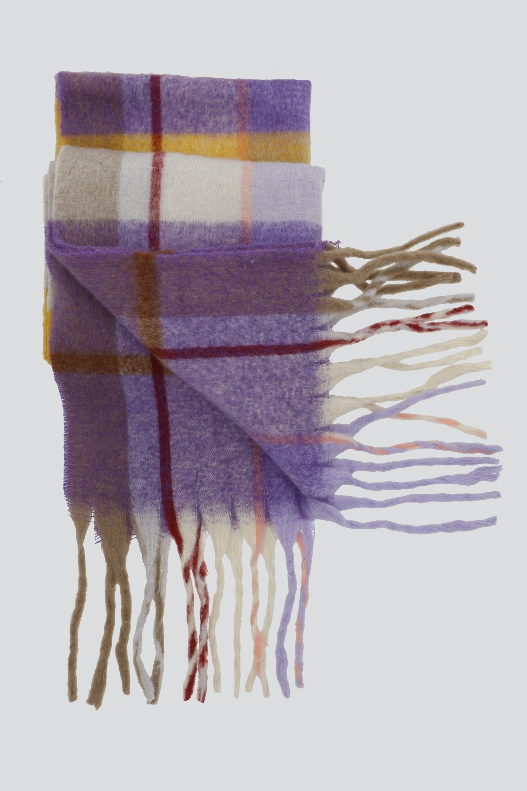 Bufanda cuadros multi MORADO