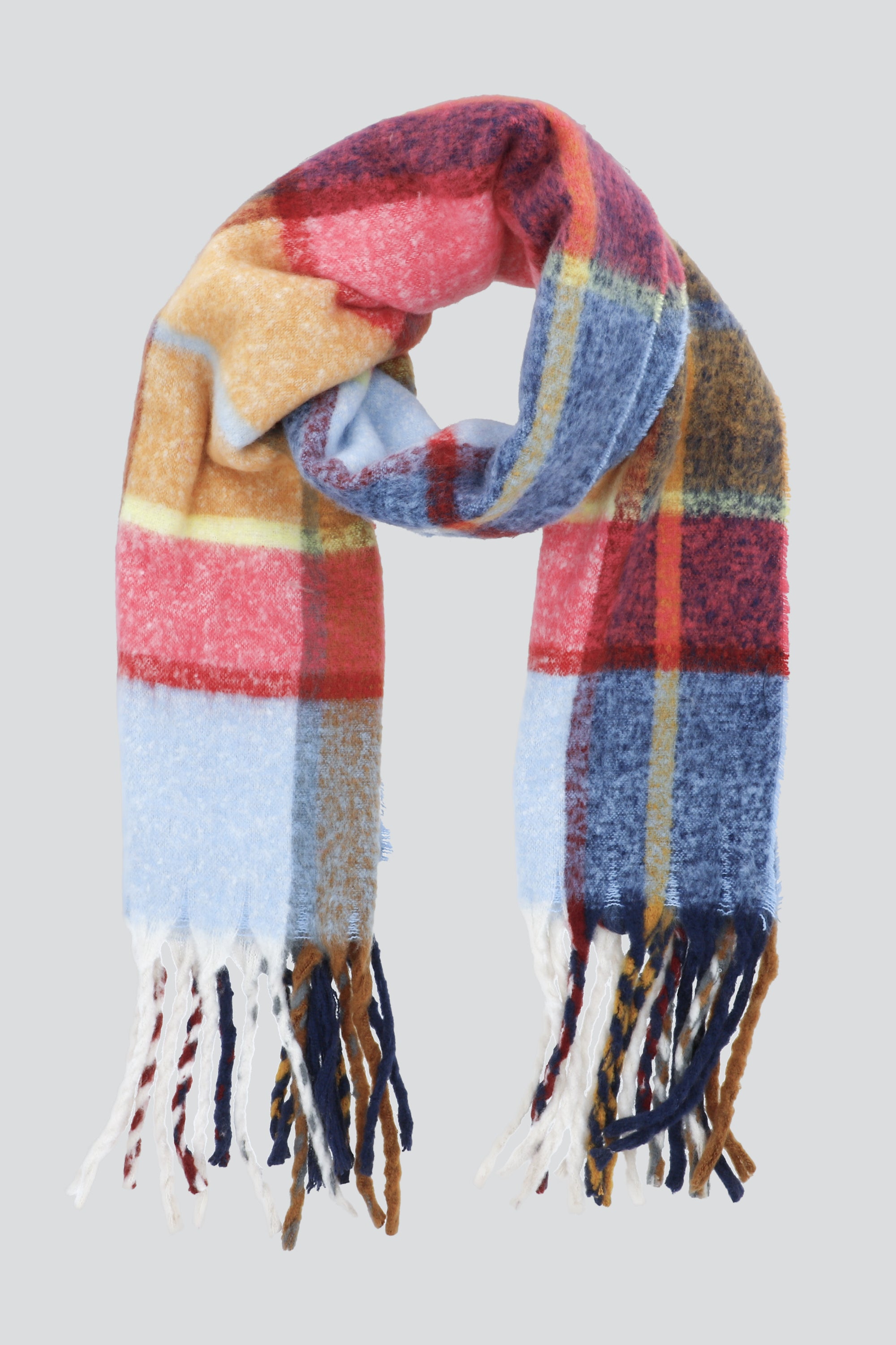 Bufanda cuadros multi ROSA