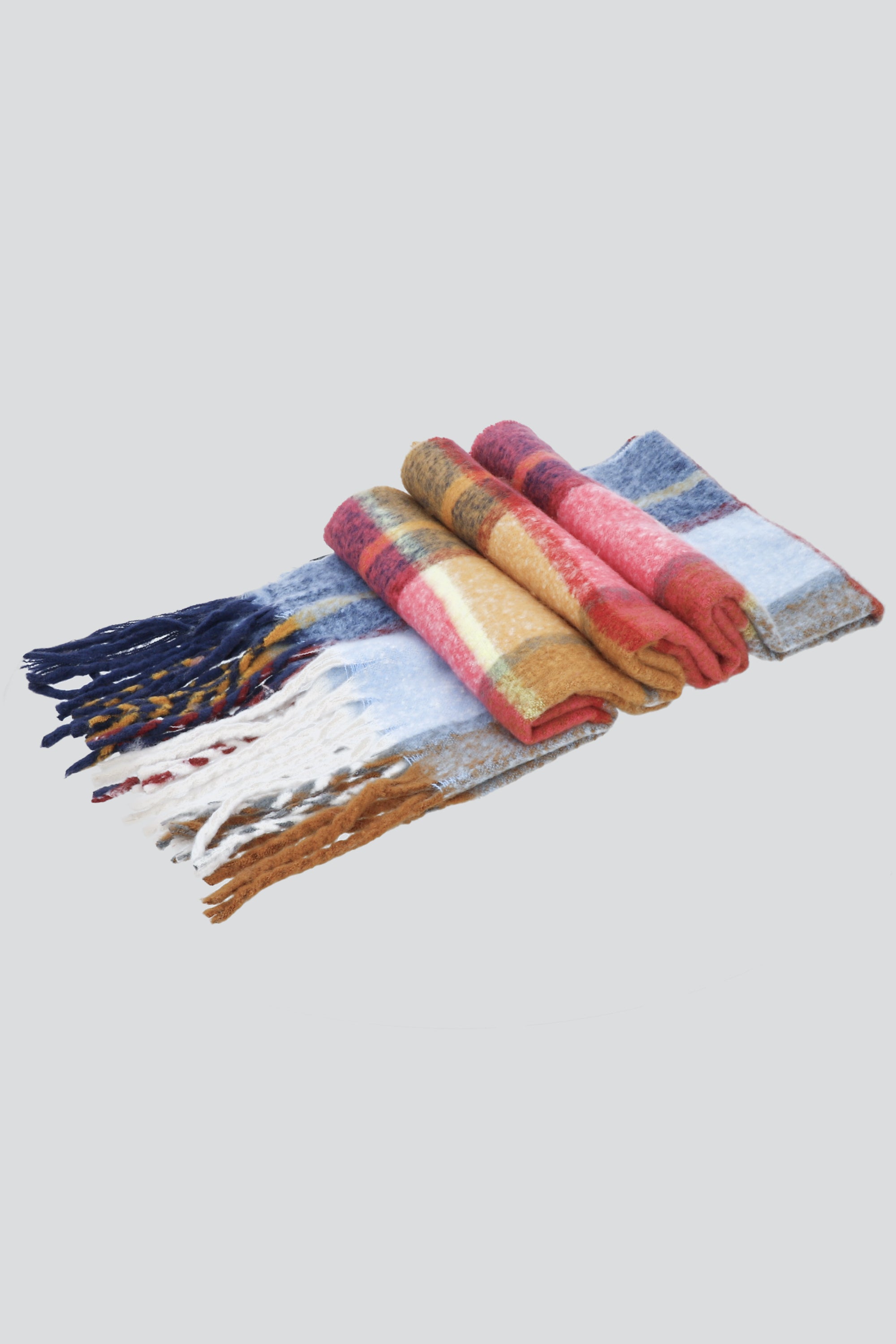 Bufanda cuadros multi ROSA