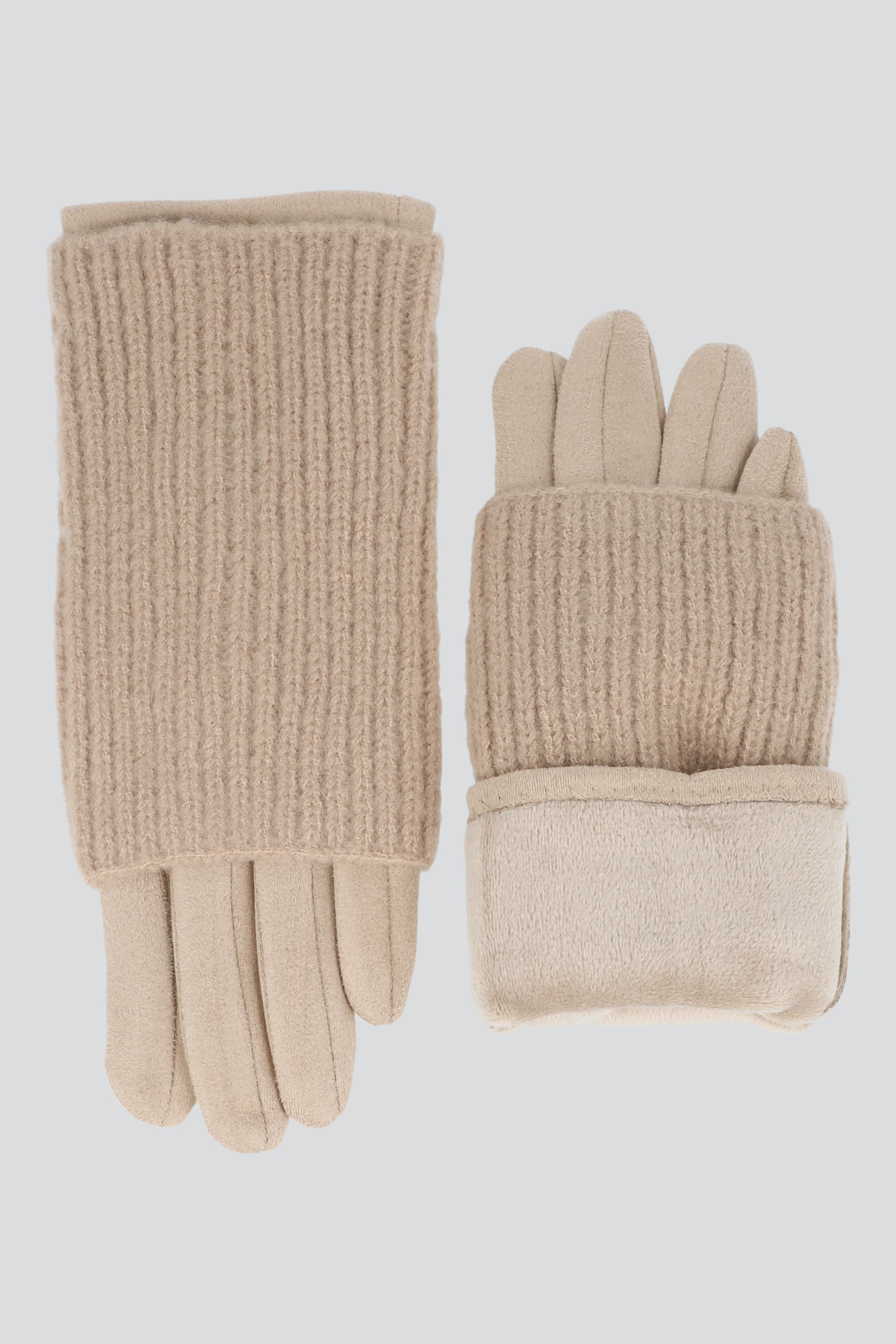 Guantes manga tejida BEIGE
