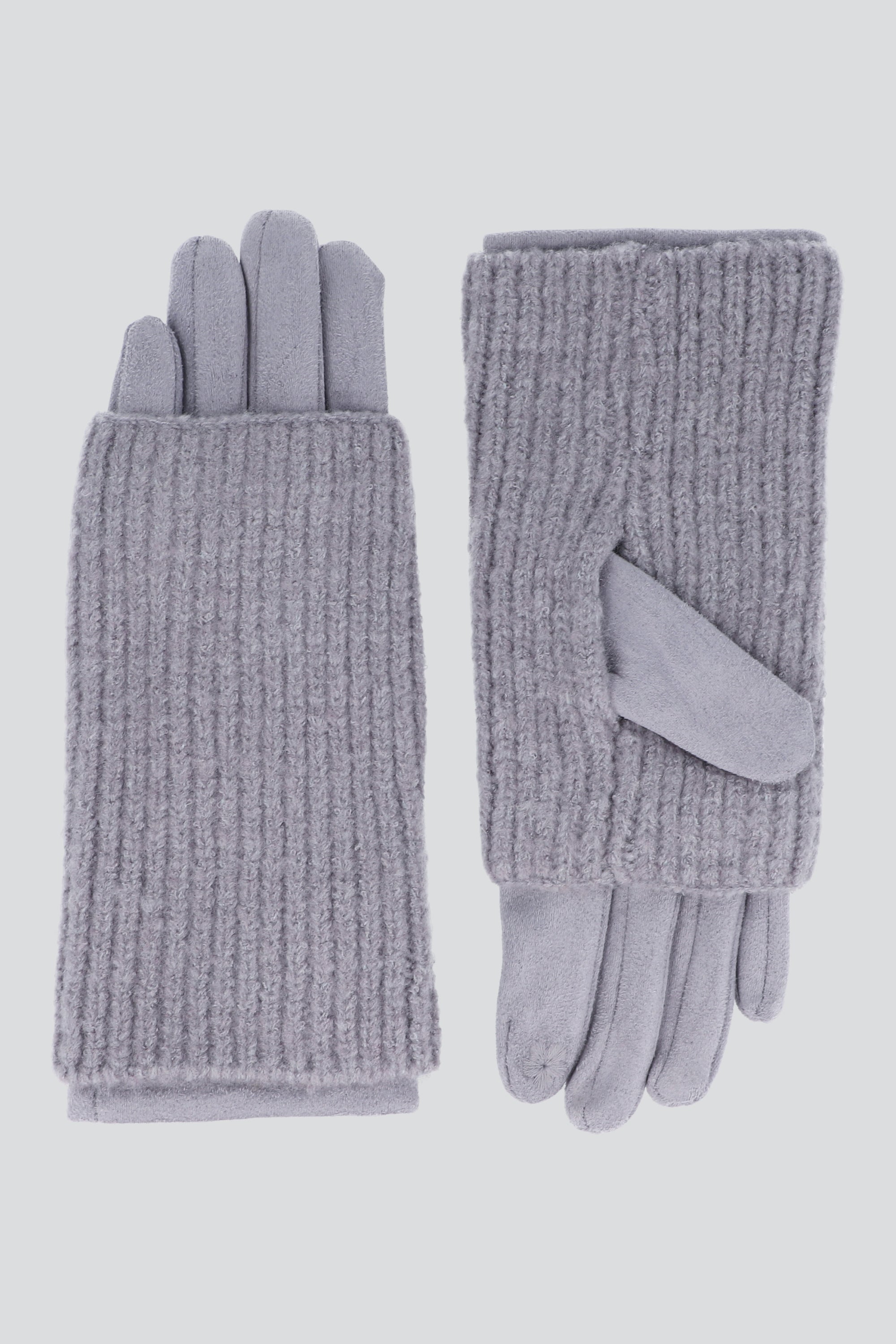 Guantes manga tejida GRIS