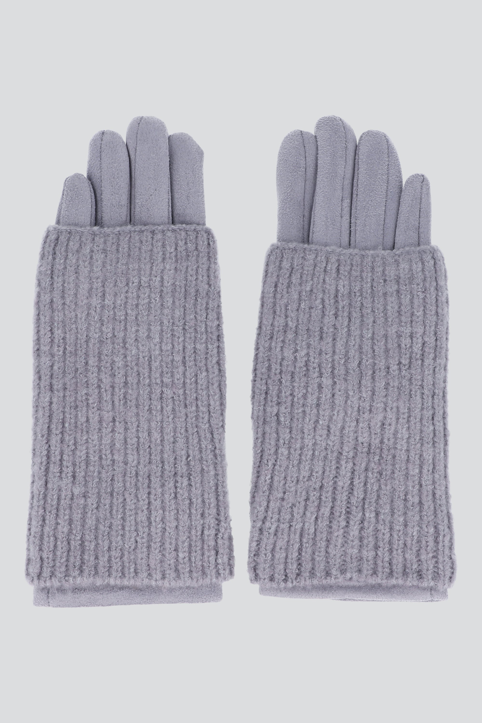 Guantes manga tejida GRIS
