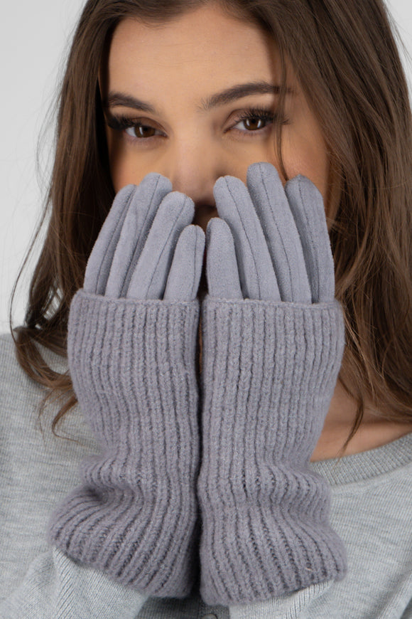 Guantes manga tejida