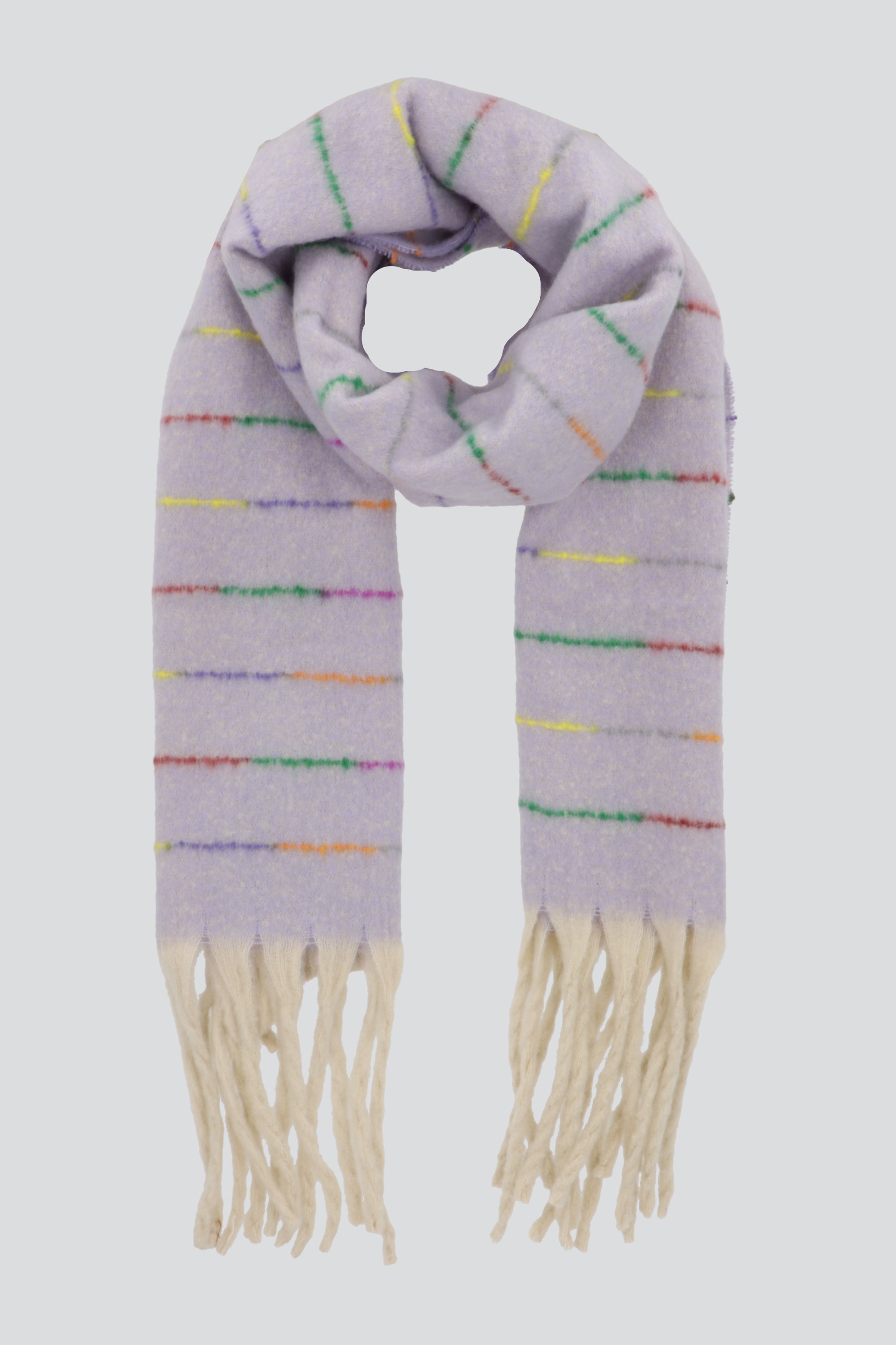 Bufanda rayas multi MORADO