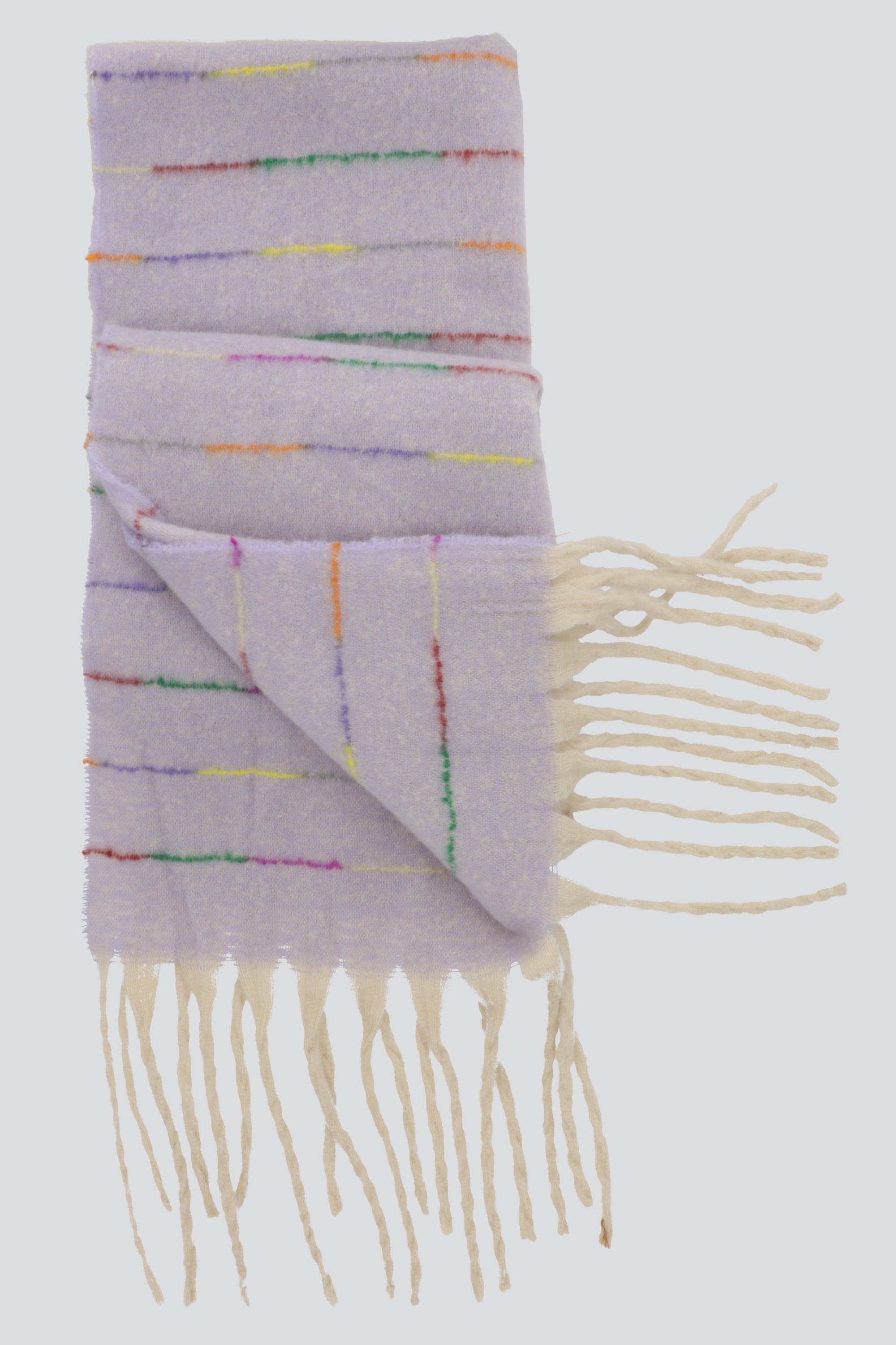 Bufanda rayas multi MORADO