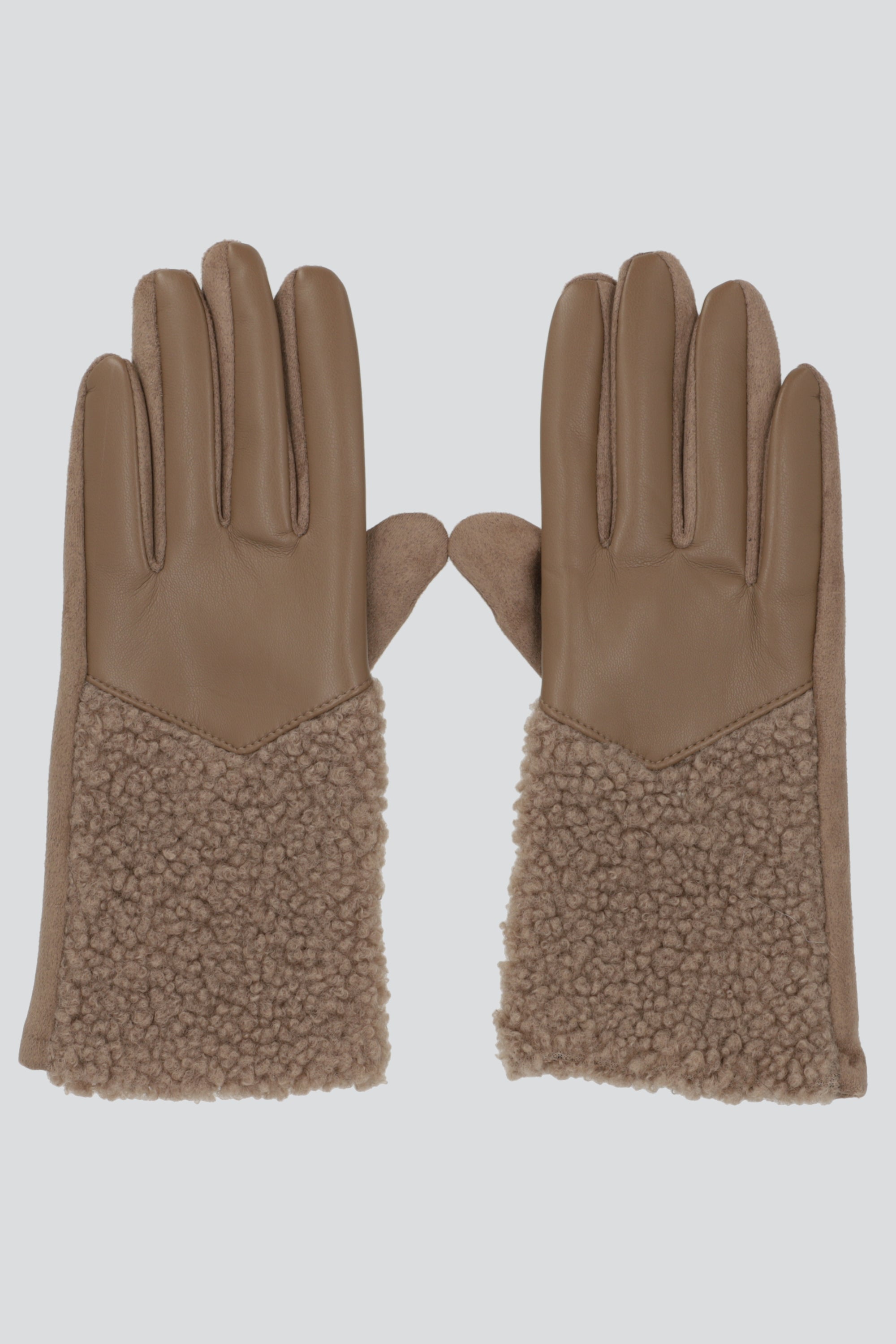 Guantes detalle sherpa BEIGE