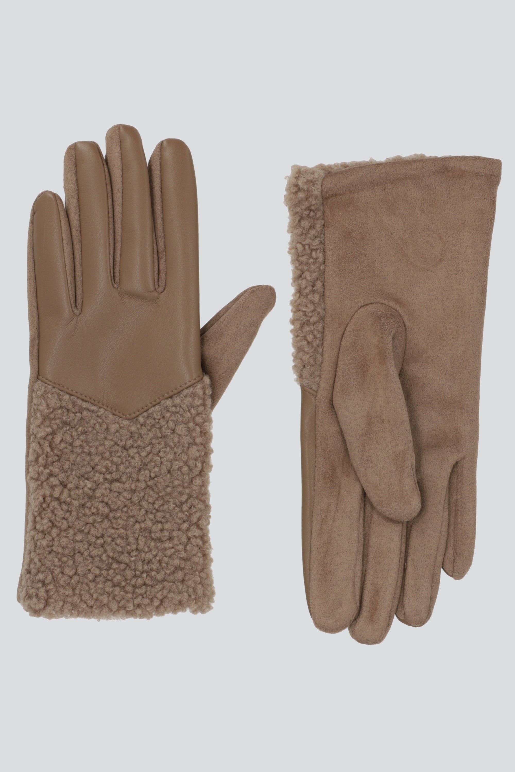 Guantes detalle sherpa BEIGE