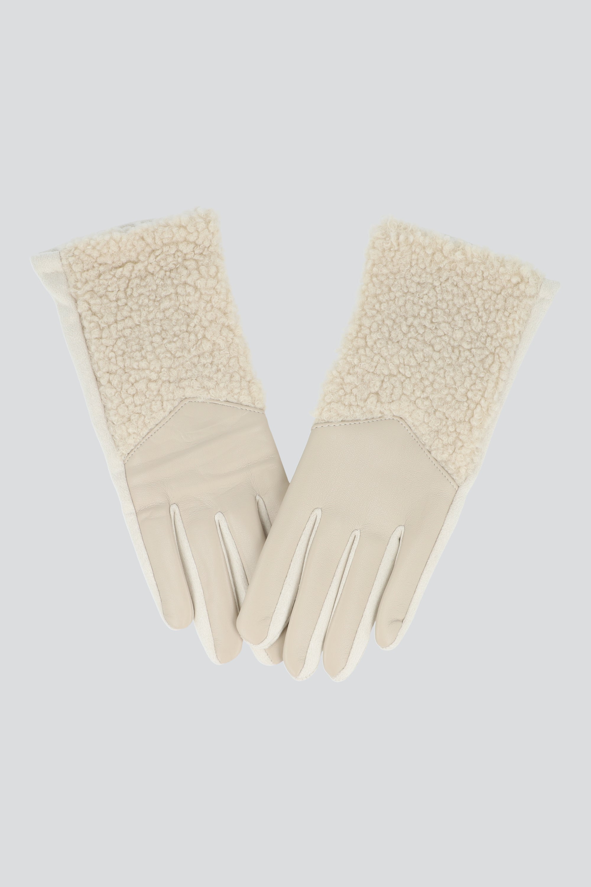 Guantes detalle sherpa BLANCO