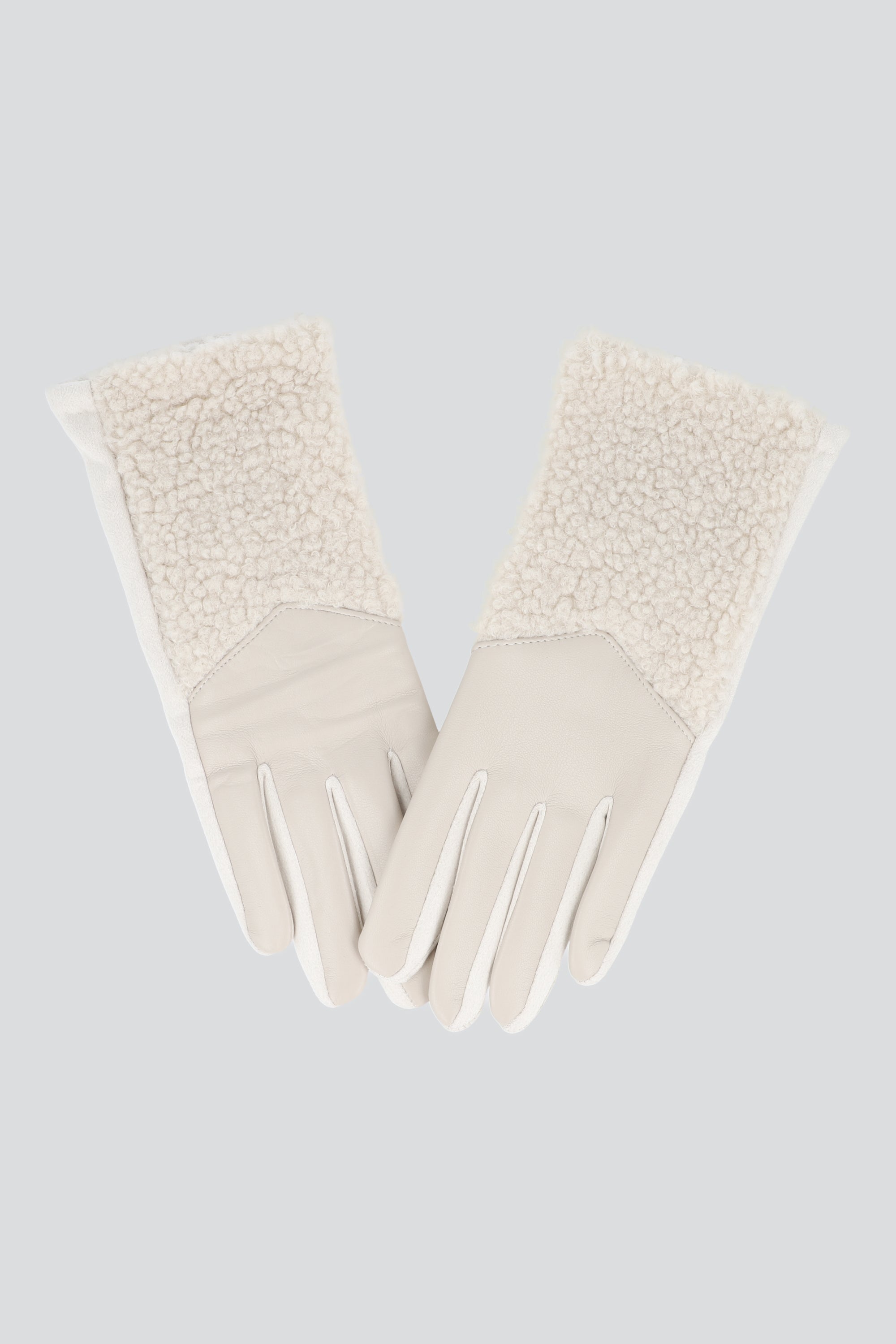 Guantes detalle sherpa BLANCO