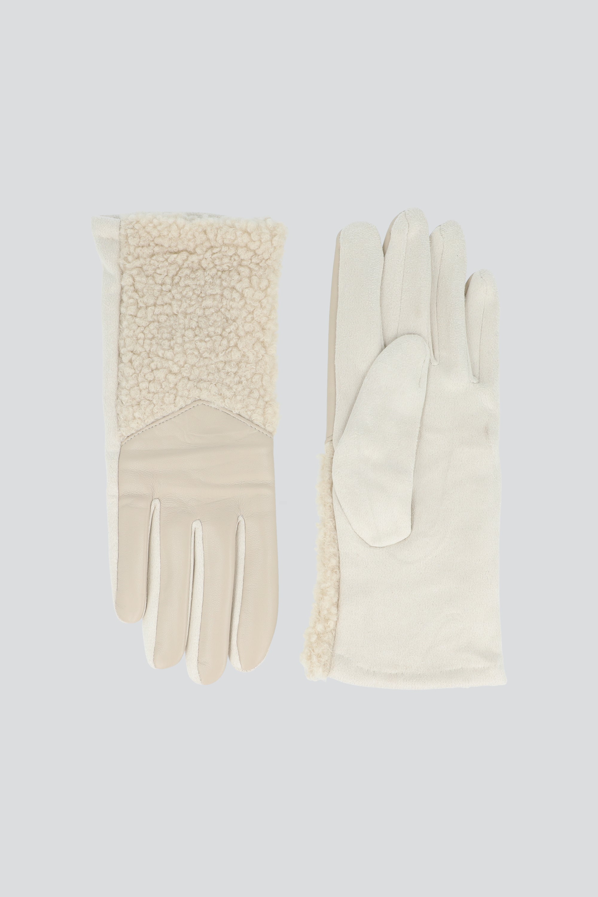 Guantes detalle sherpa BLANCO