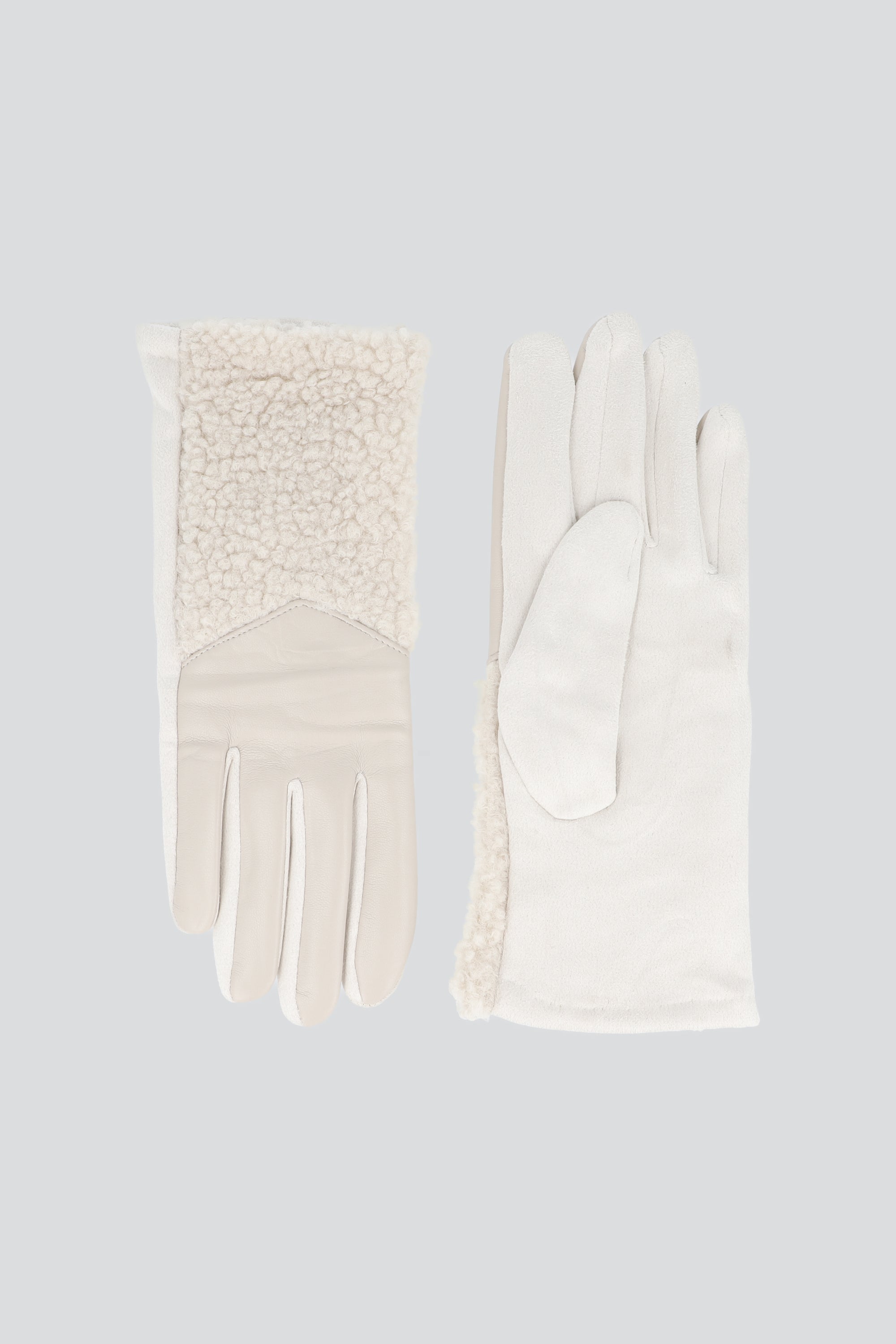 Guantes detalle sherpa BLANCO