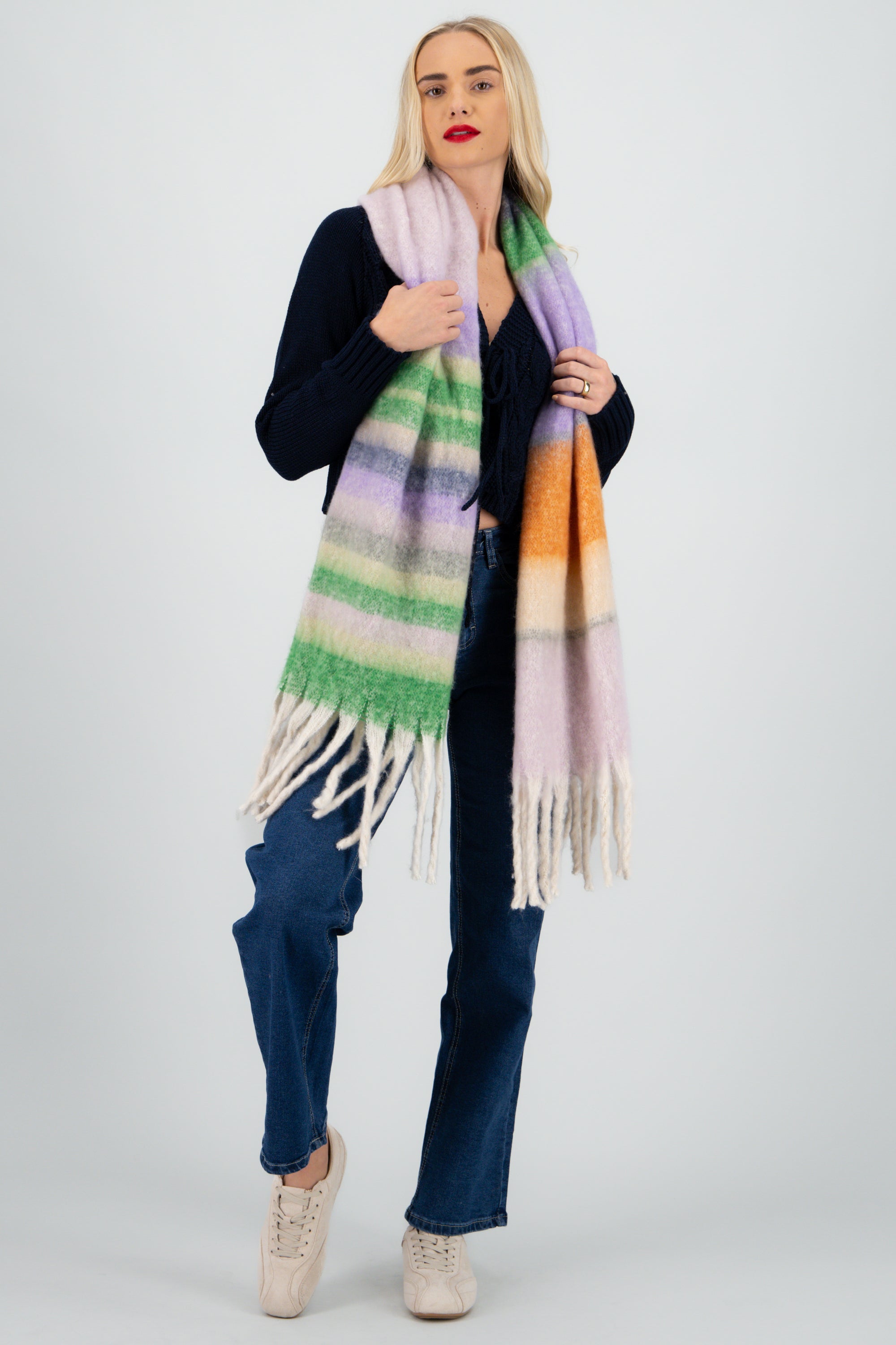 Bufanda multicolores MORADO