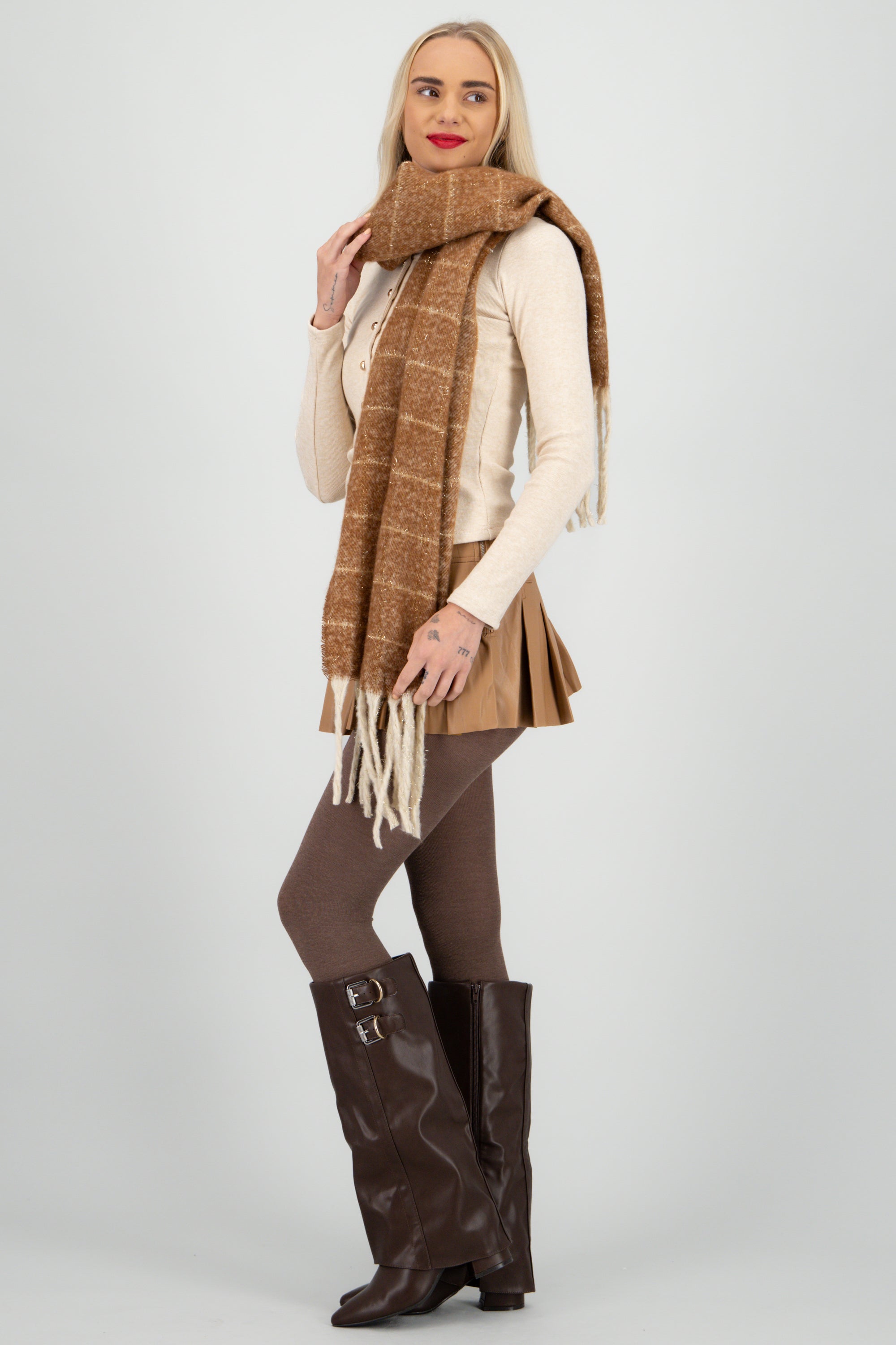 Bufanda lineas horizontal CAFE