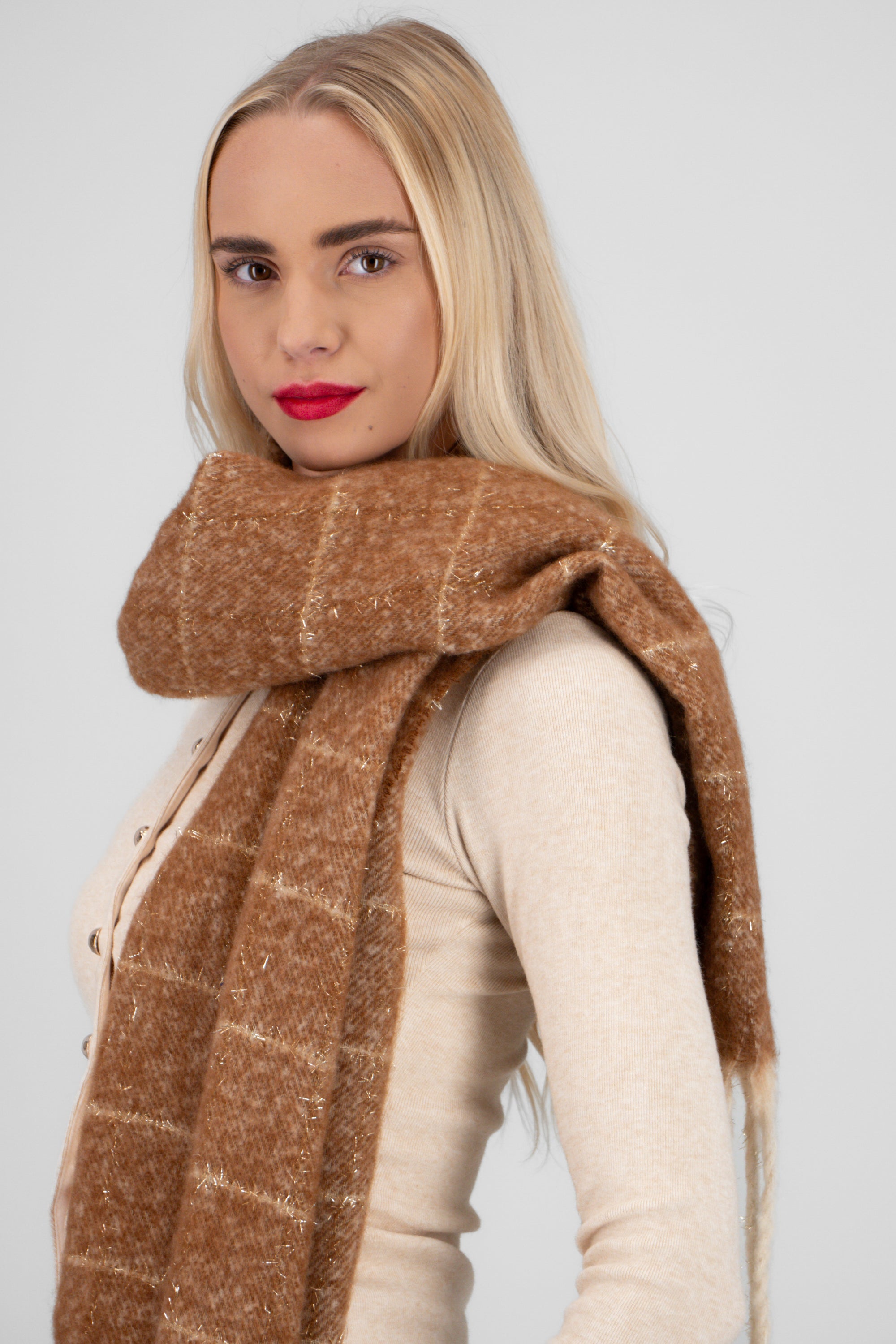 Bufanda lineas horizontal CAFE