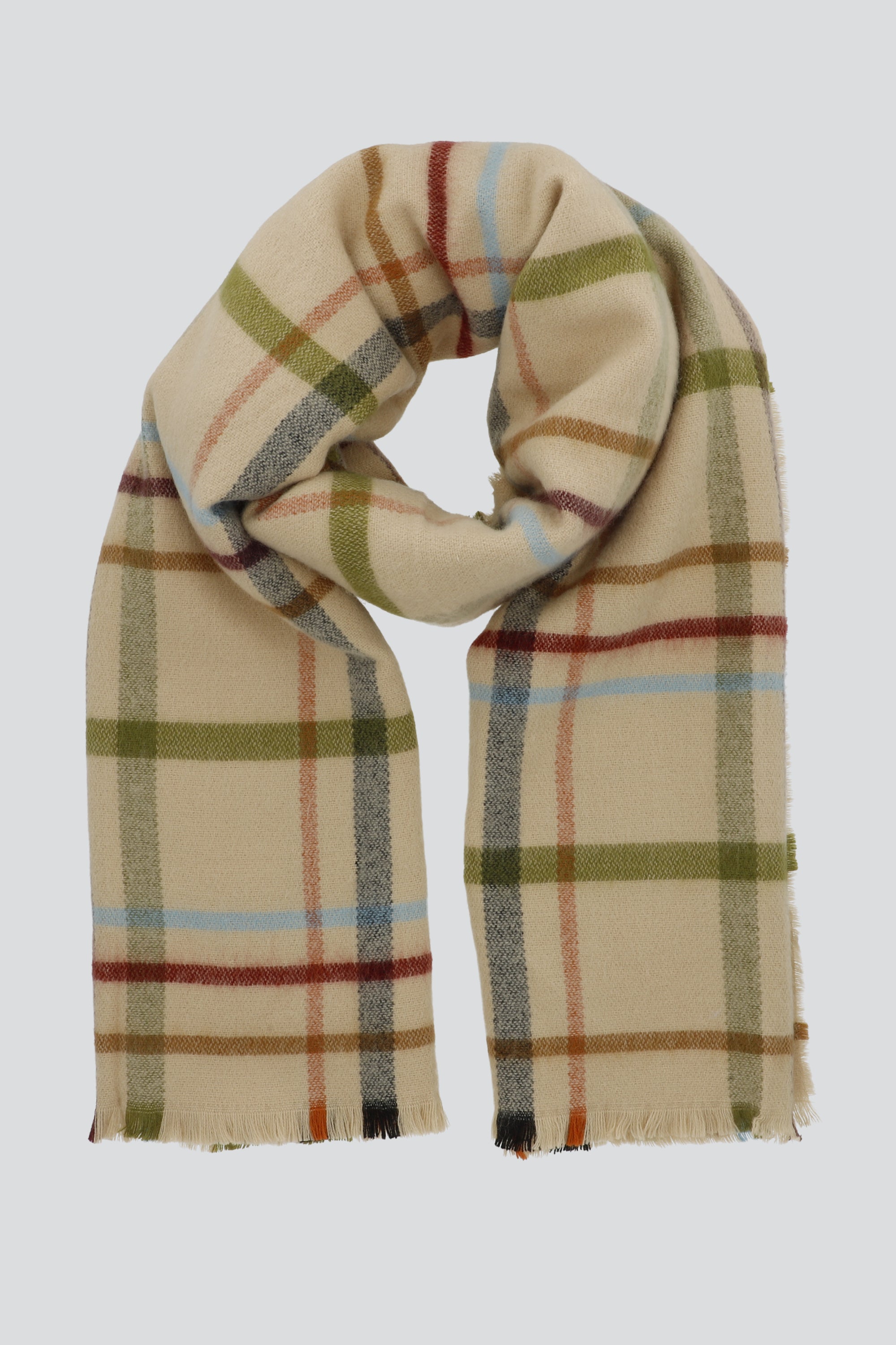 Bufanda cuadros colores BEIGE