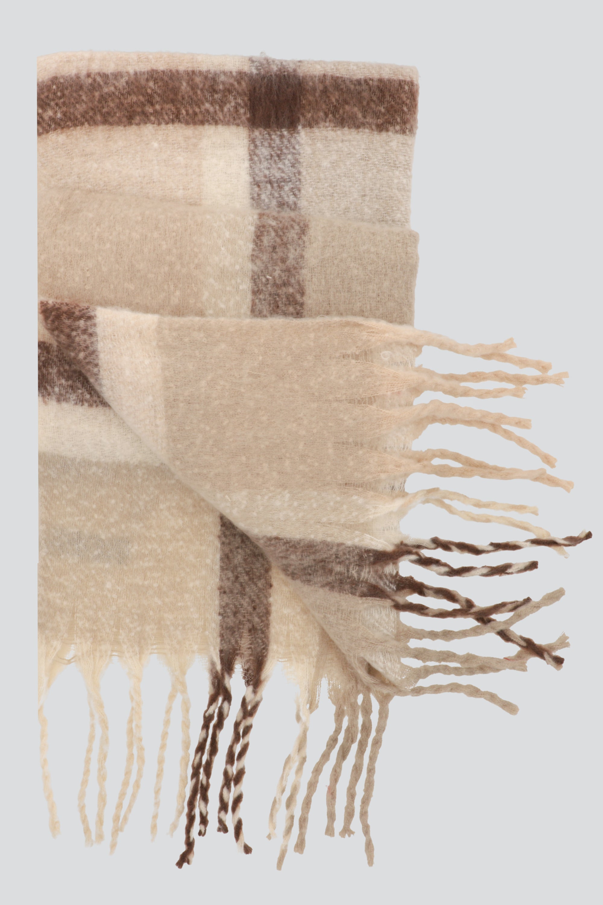 Bufanda cuadros terreos CAFE