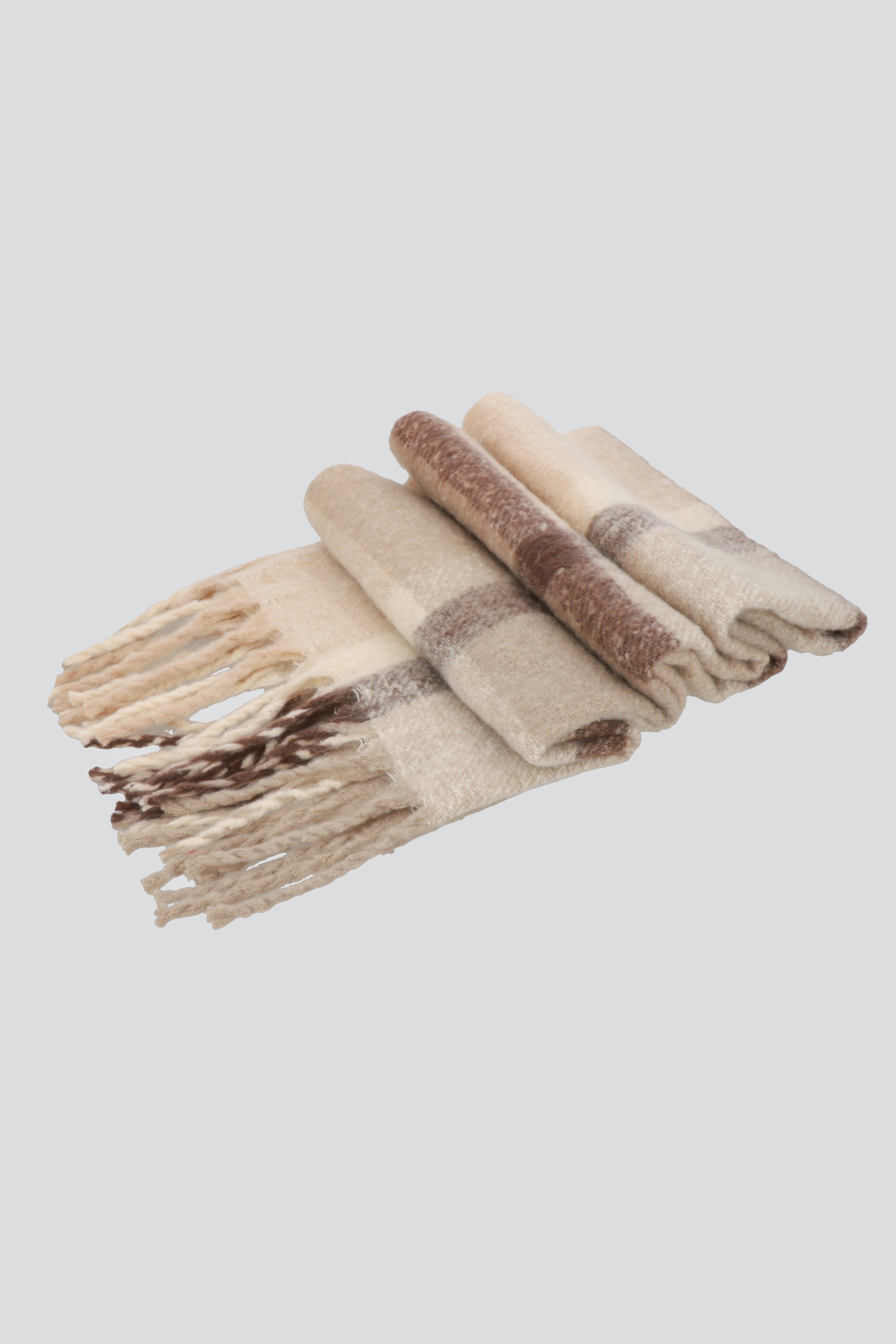 Bufanda cuadros terreos CAFE