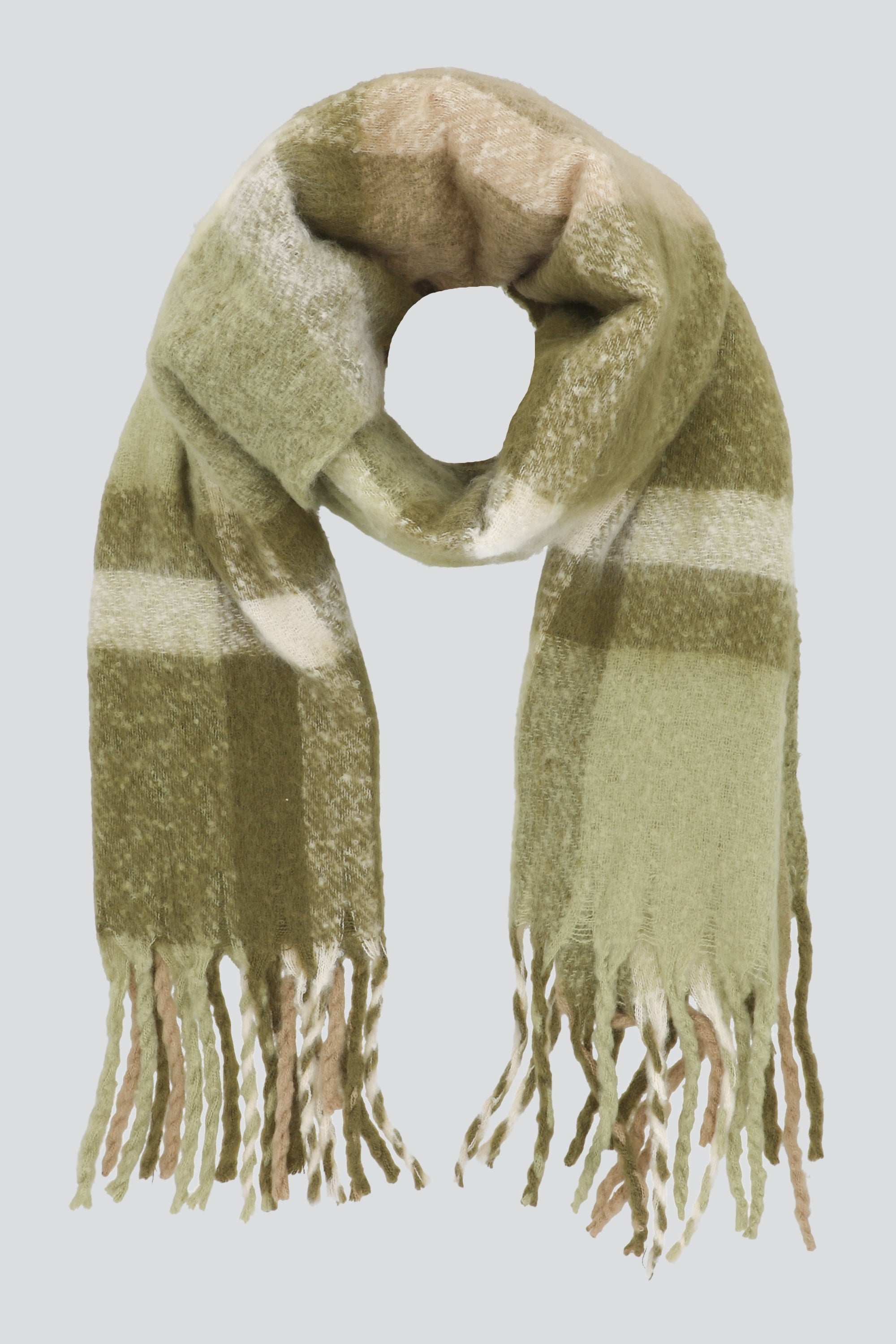 Bufanda cuadros terreos VERDE