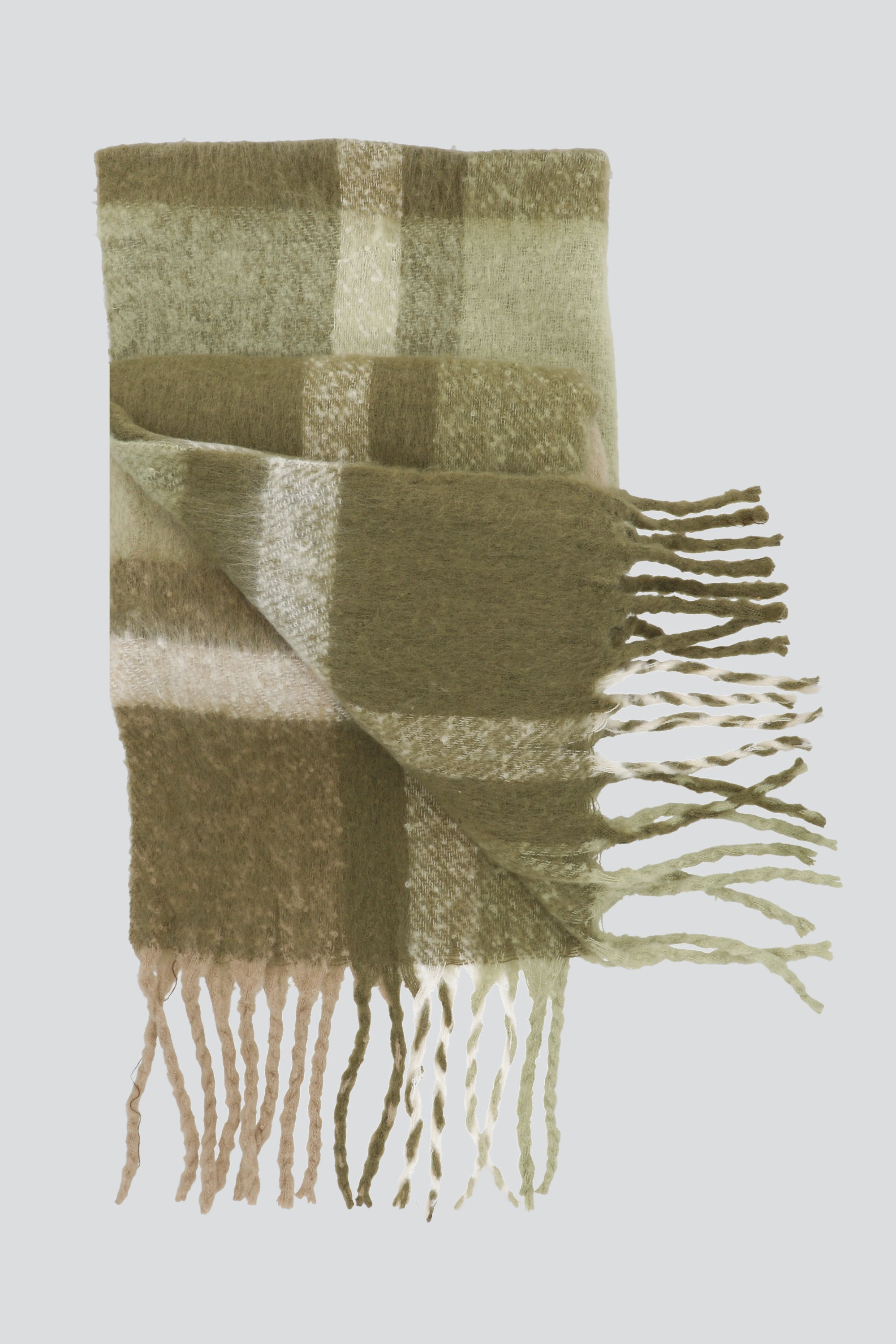 Bufanda cuadros terreos VERDE