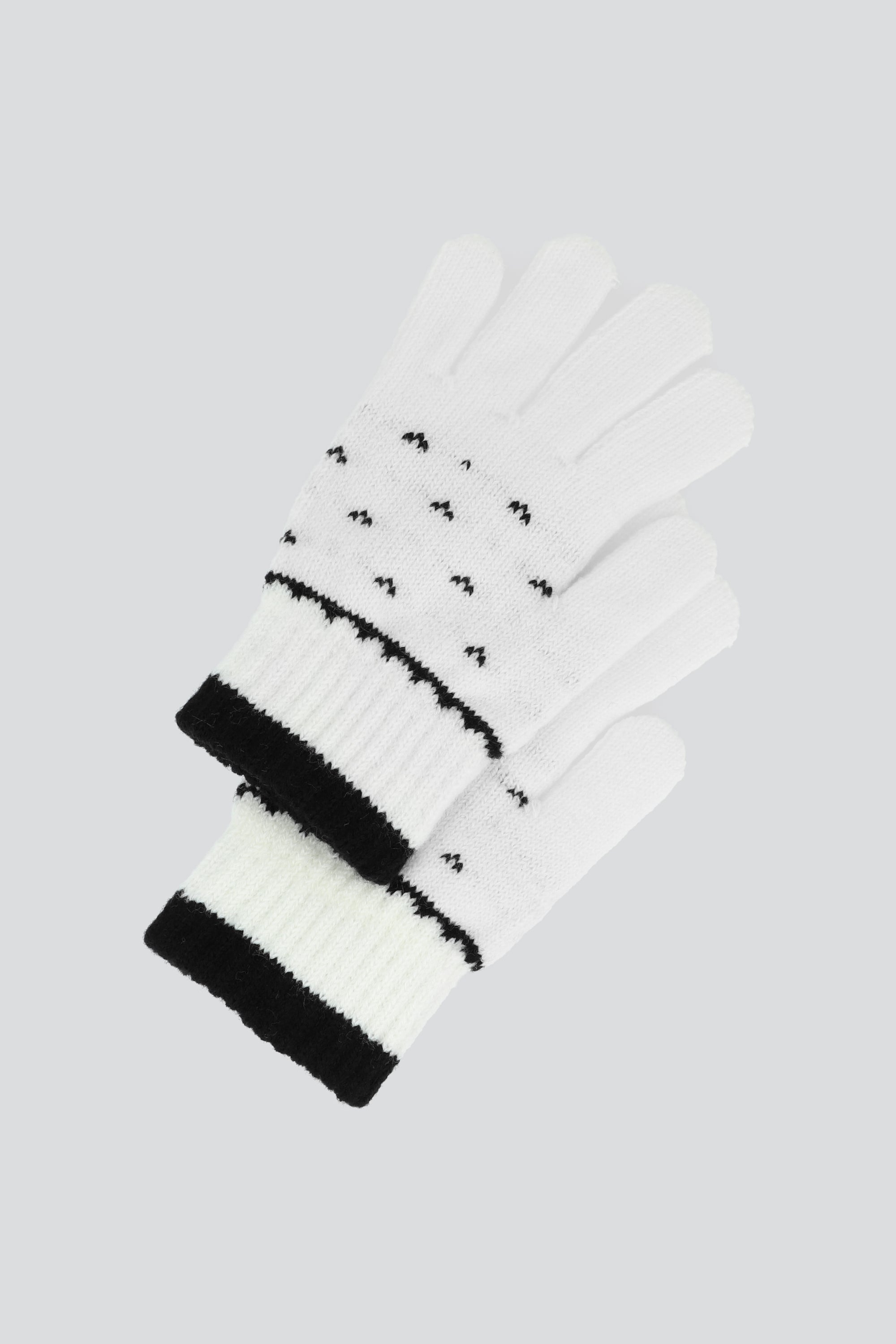 Guantes mini print corazones BLANCO