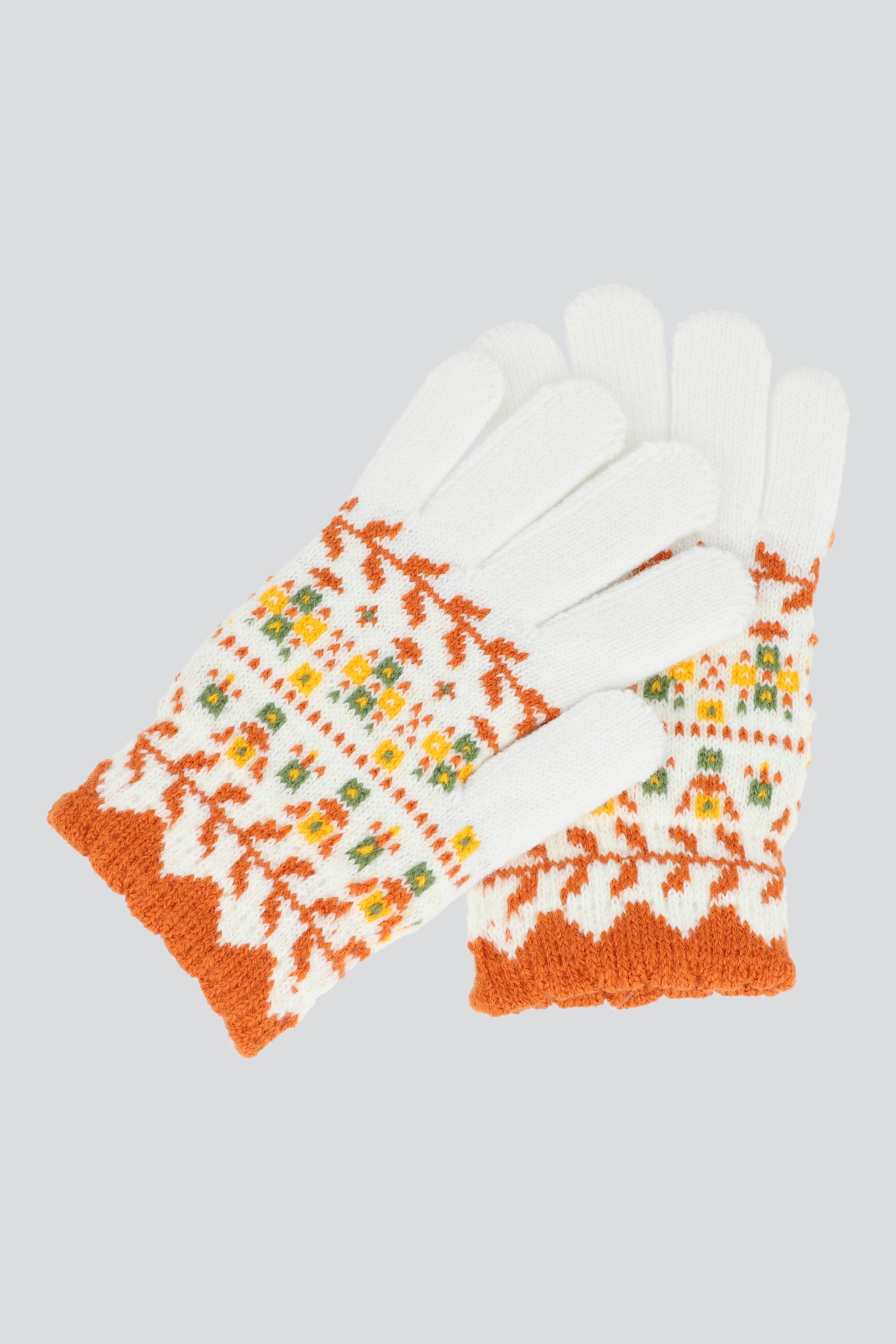 Guantes print floral NARANJA